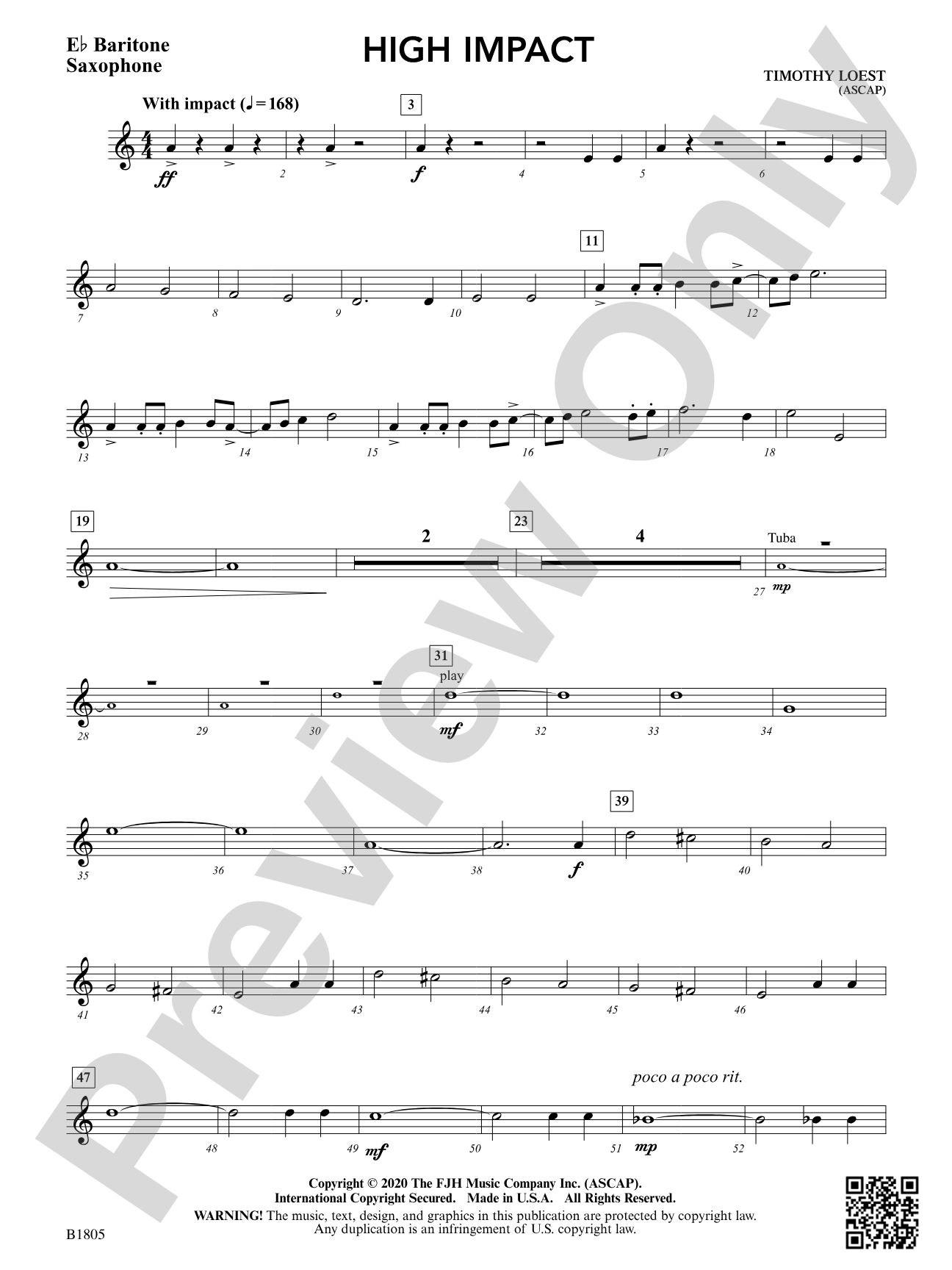 High Impact: E-flat Baritone Saxophone