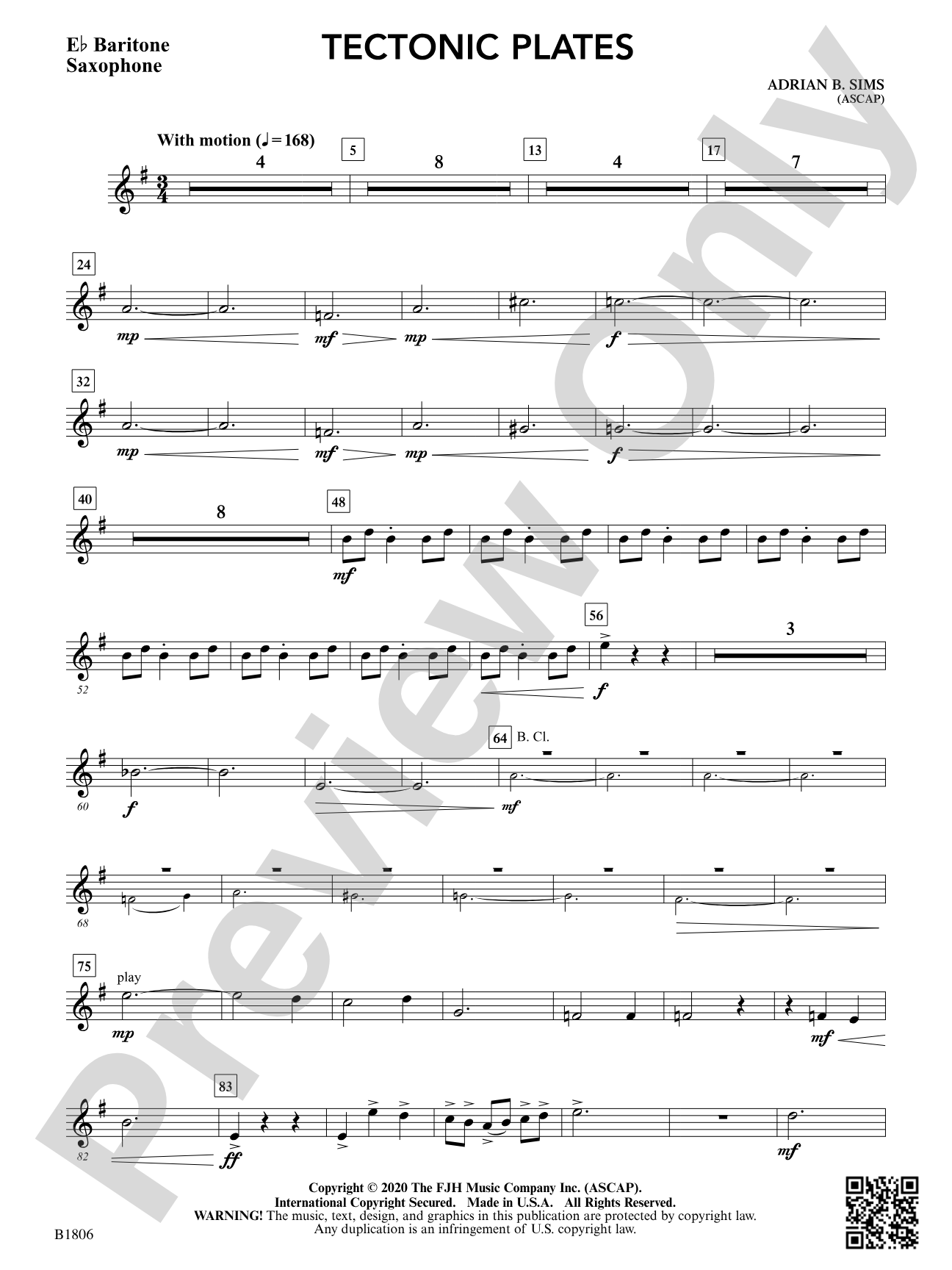 Tectonic Plates: E-flat Baritone Saxophone