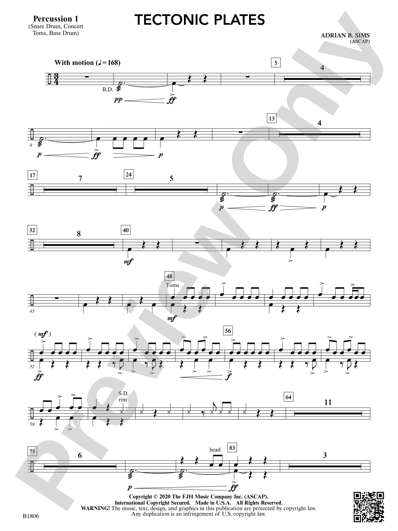 Tectonic Plates: Percussion 1