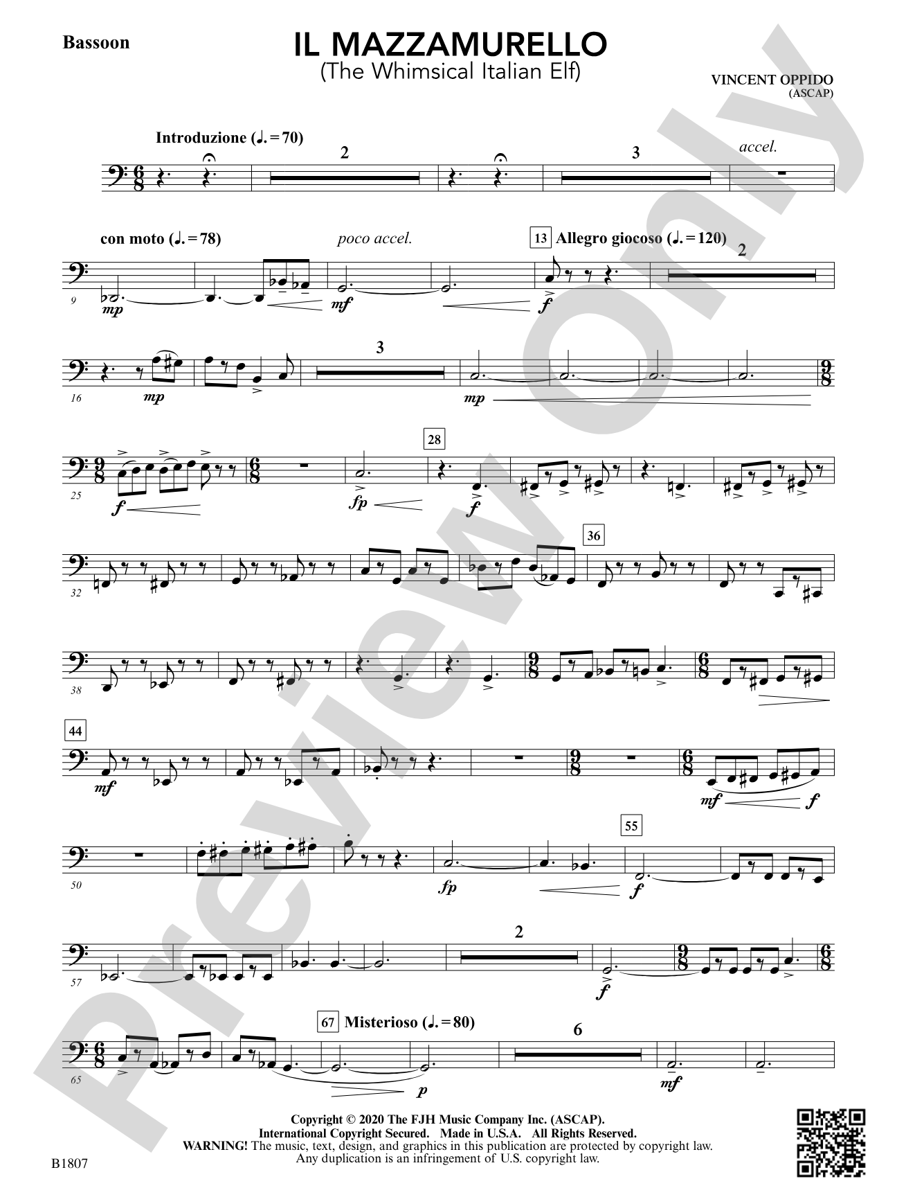 Il Mazzamurello (The Whimsical Italian Elf): Bassoon