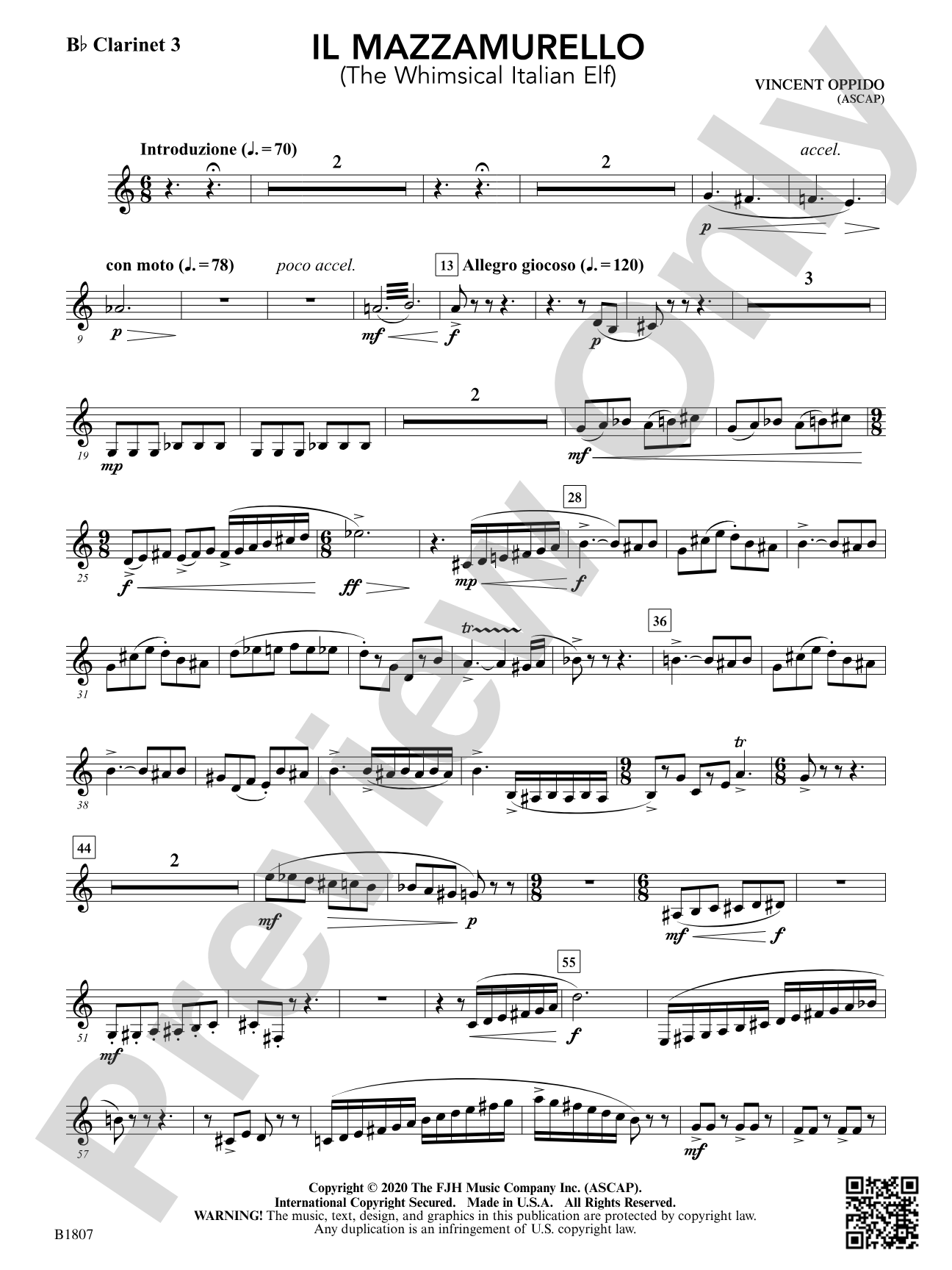 Il Mazzamurello (The Whimsical Italian Elf): B-flat Clarinet 3