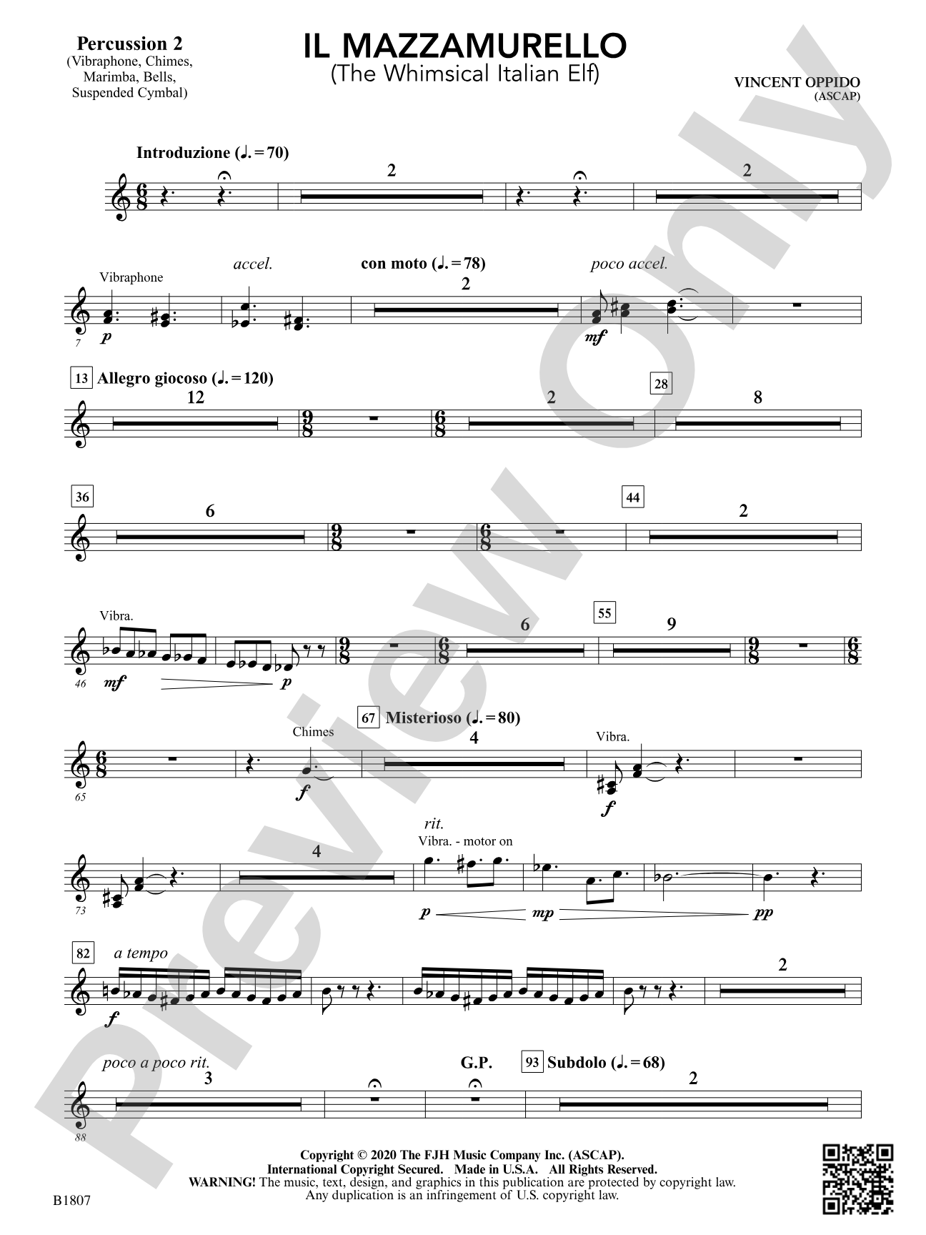Il Mazzamurello (The Whimsical Italian Elf): Percussion 2