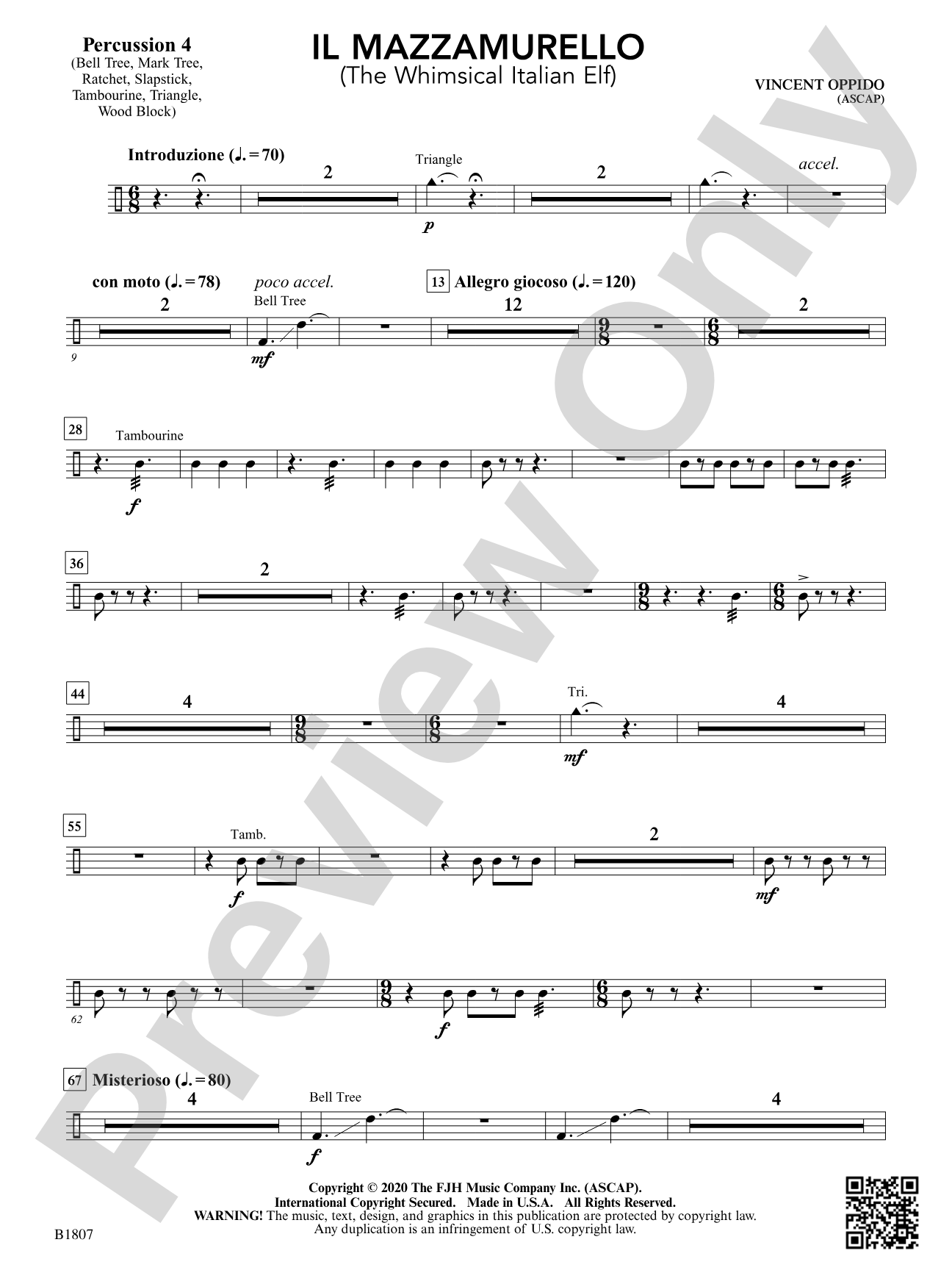 Il Mazzamurello (The Whimsical Italian Elf): Percussion 4