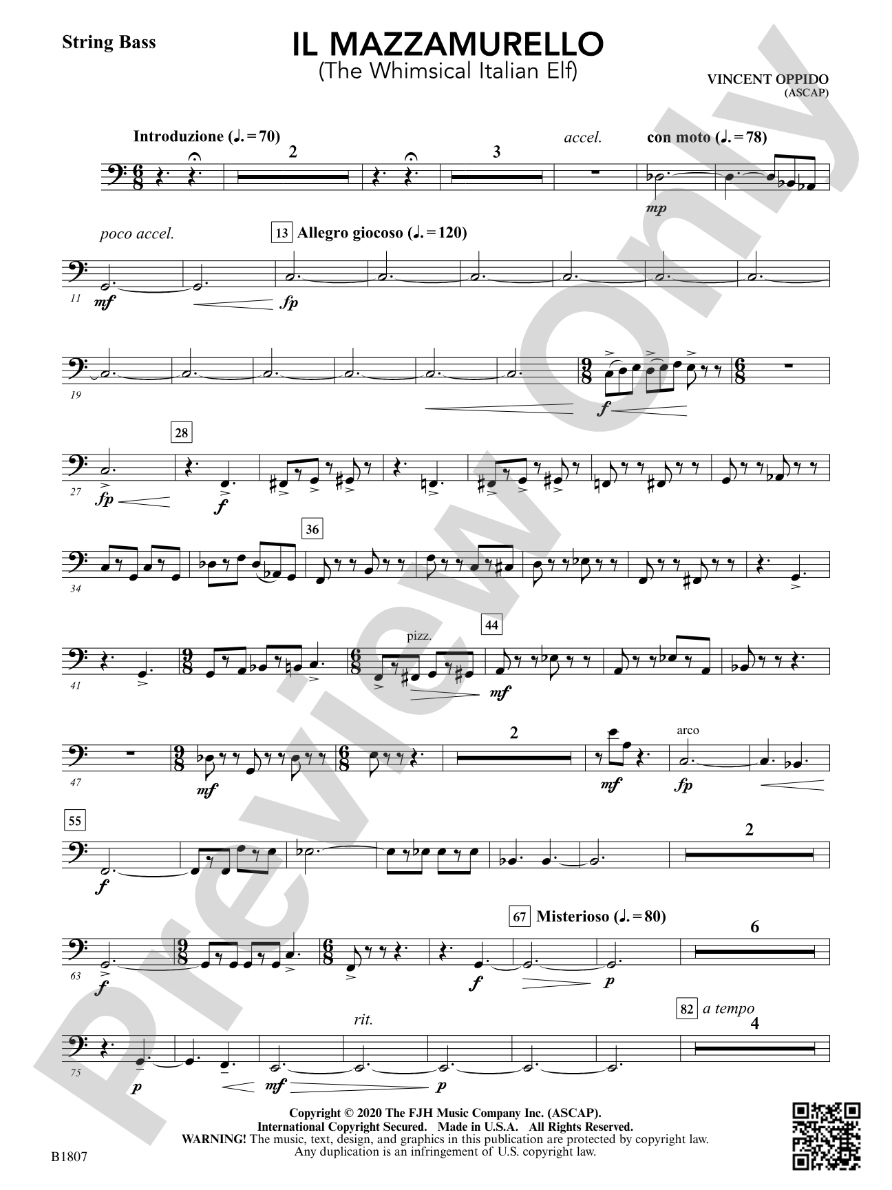 Il Mazzamurello (The Whimsical Italian Elf): String Bass