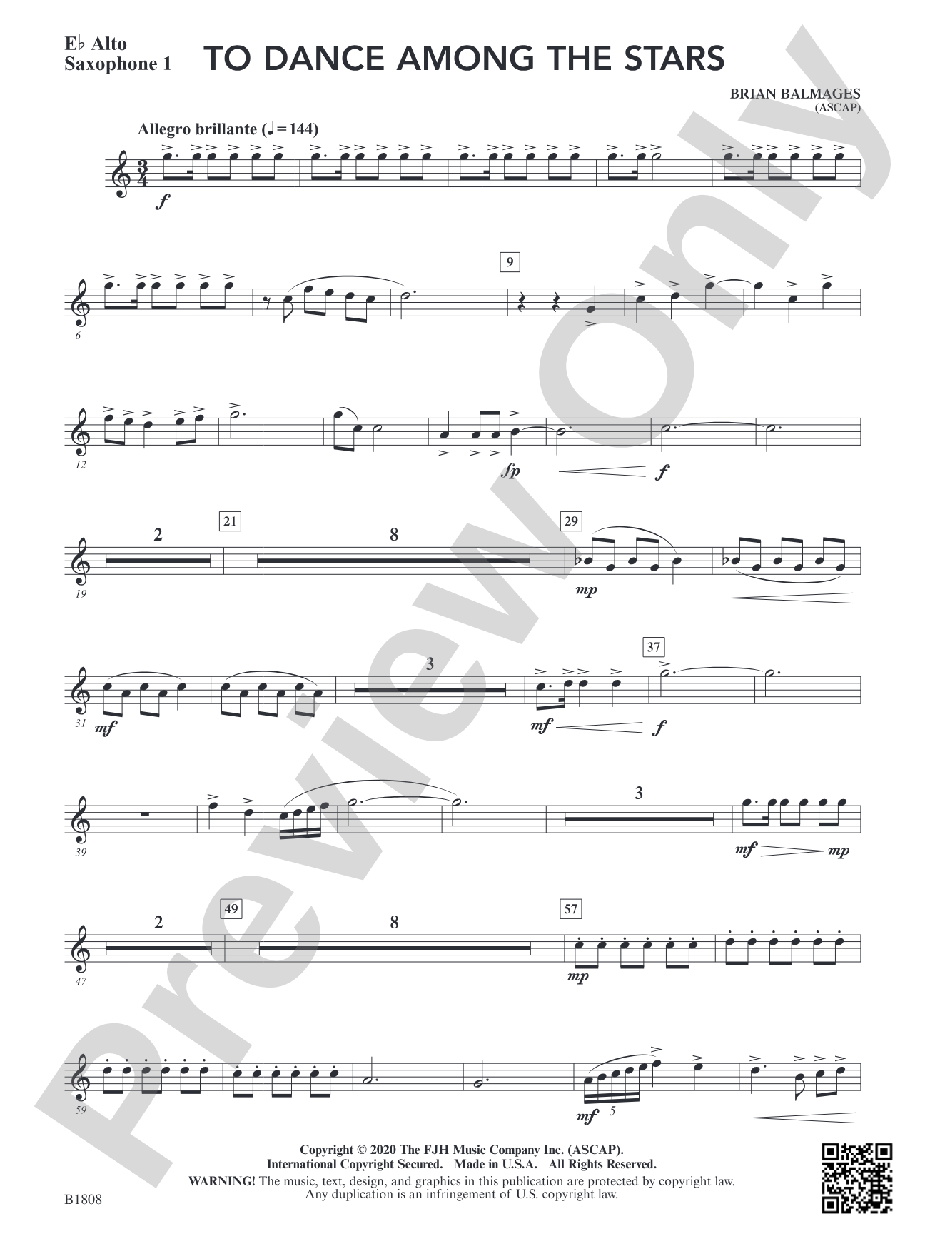 To Dance Among the Stars: E-flat Alto Saxophone 1