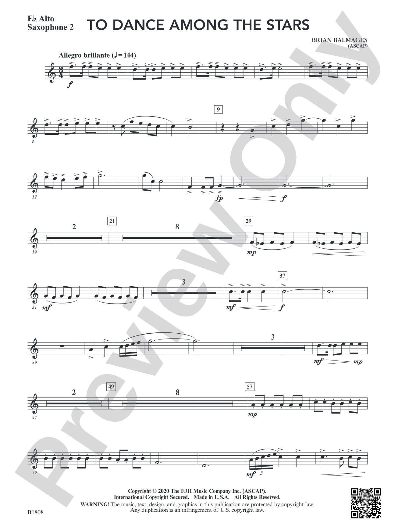 To Dance Among the Stars: E-flat Alto Saxophone 2