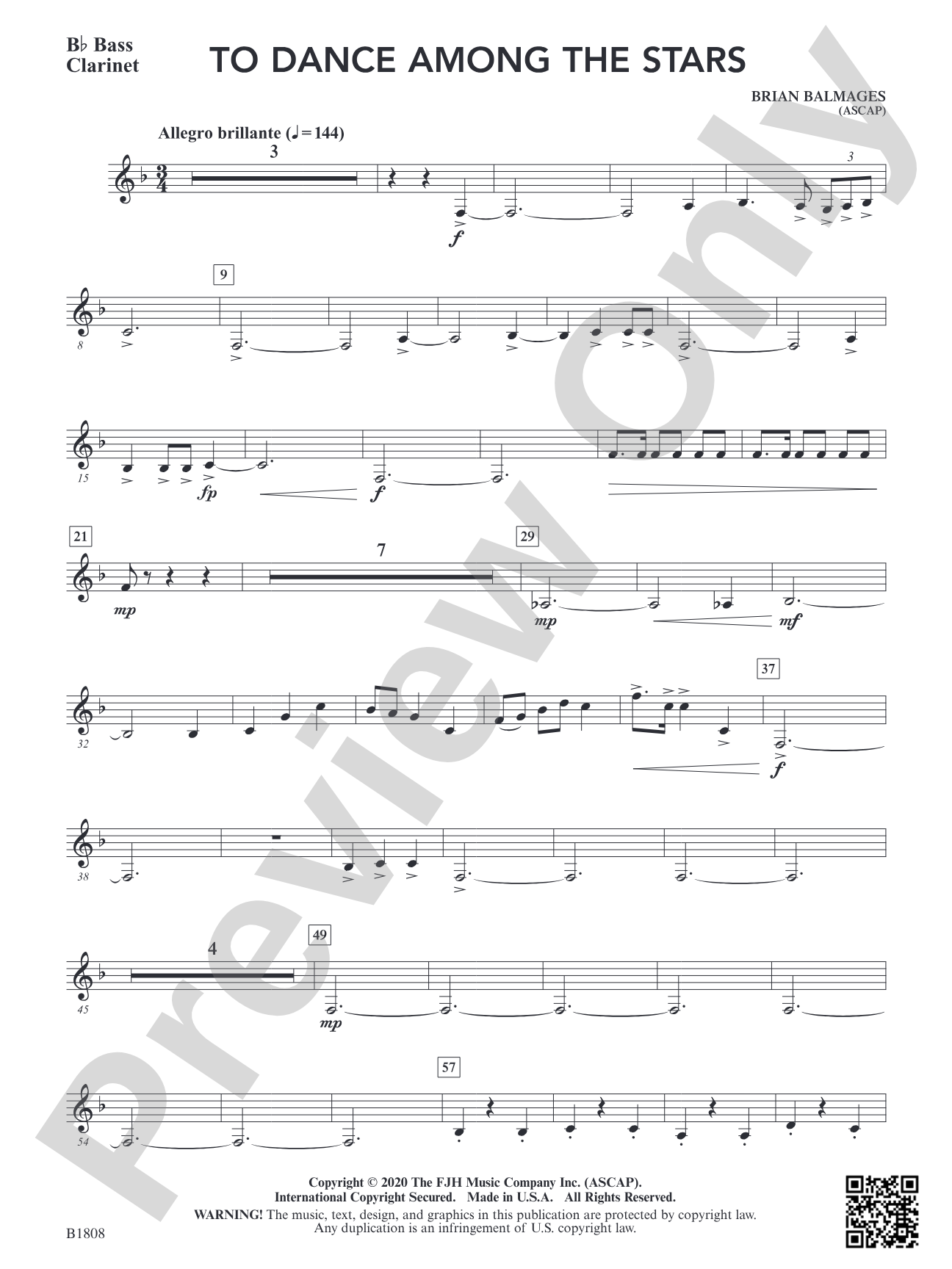 To Dance Among the Stars: B-flat Bass Clarinet