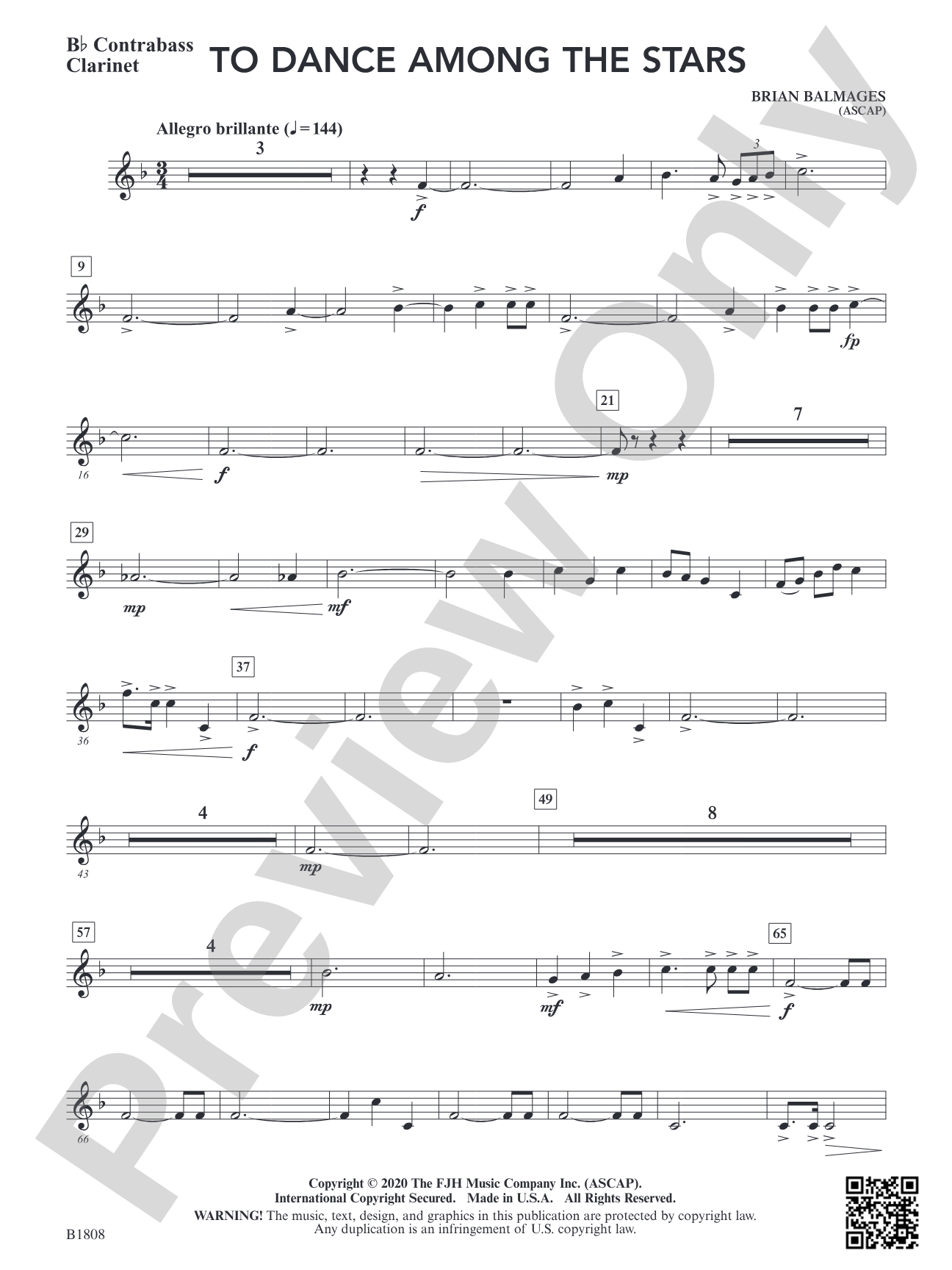 To Dance Among the Stars: B-flat Contrabass Clarinet