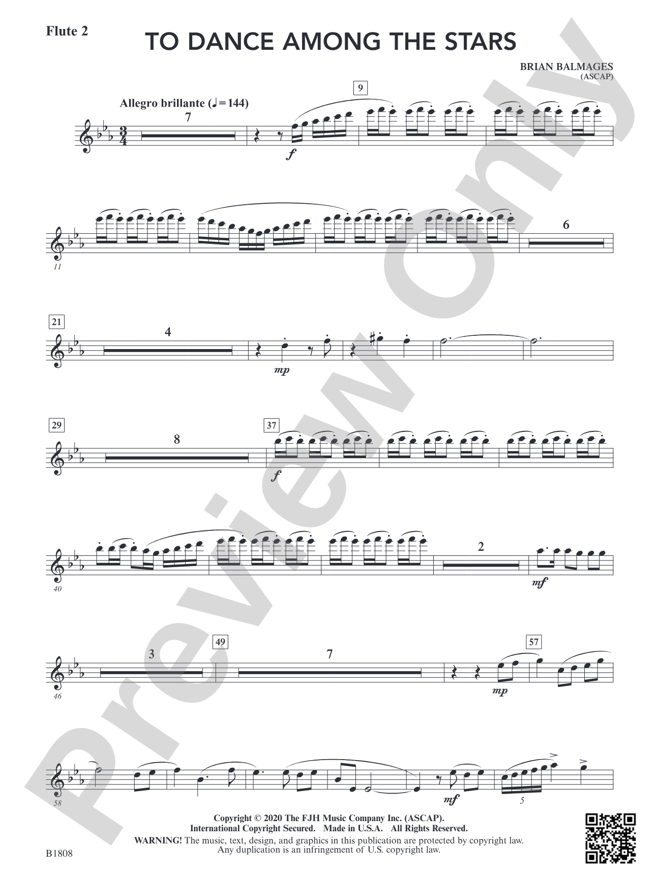 To Dance Among the Stars: Flute 2