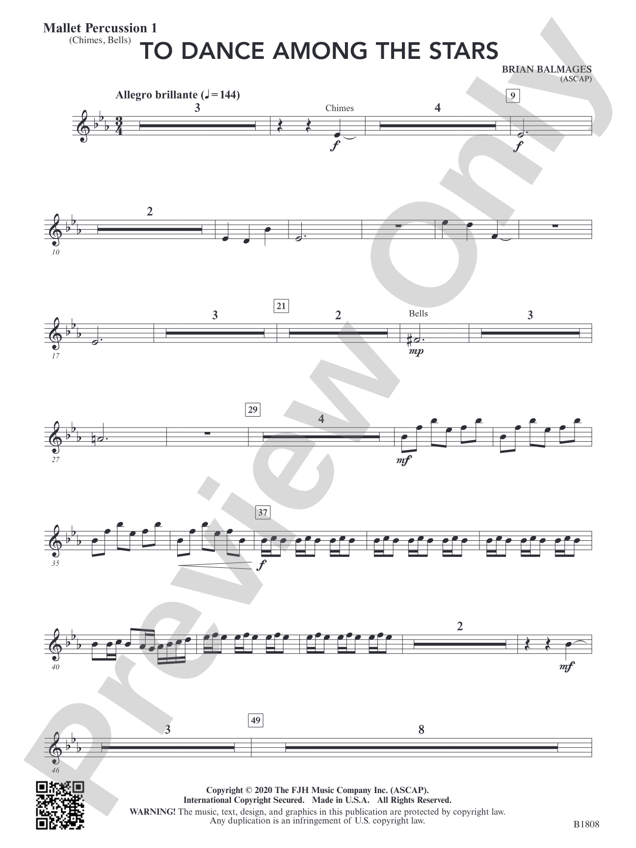 To Dance Among the Stars: Mallet Percussion 1