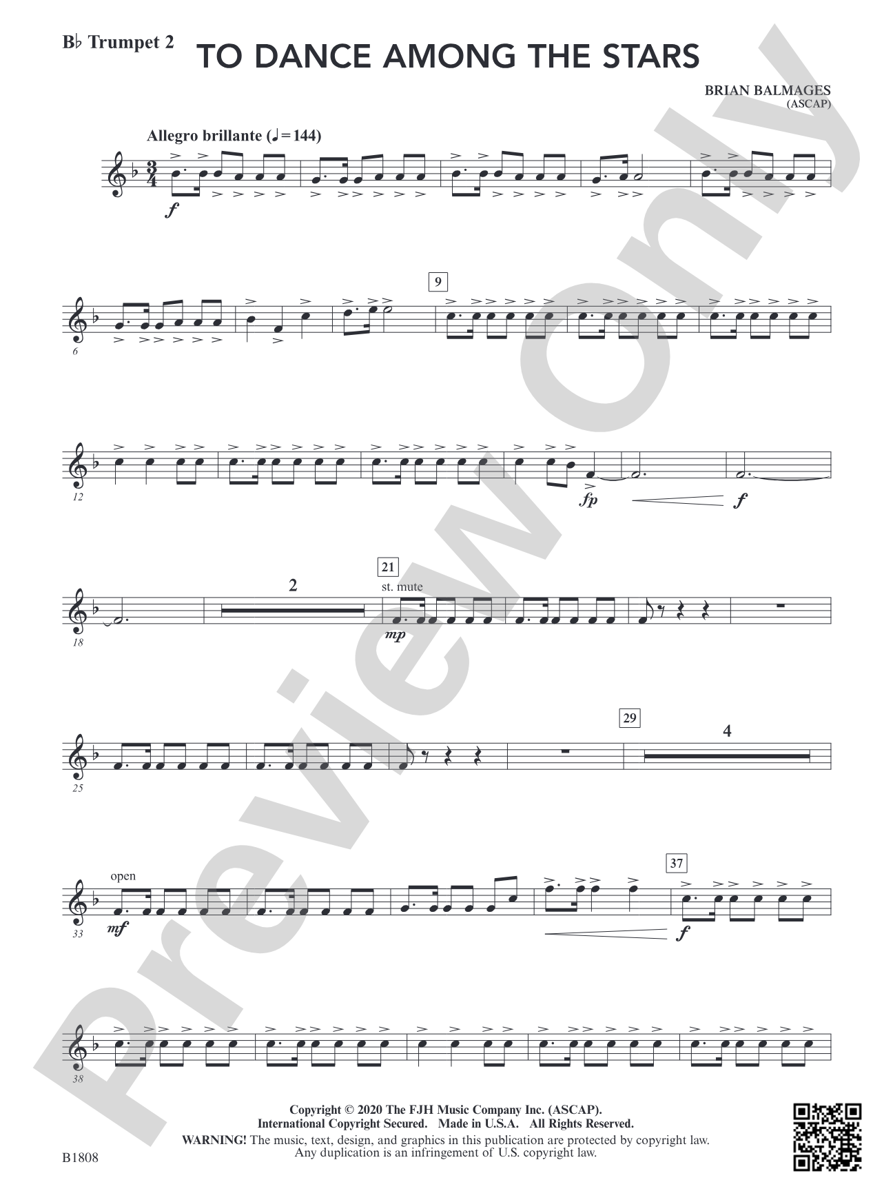 To Dance Among the Stars: B-flat Trumpet 2