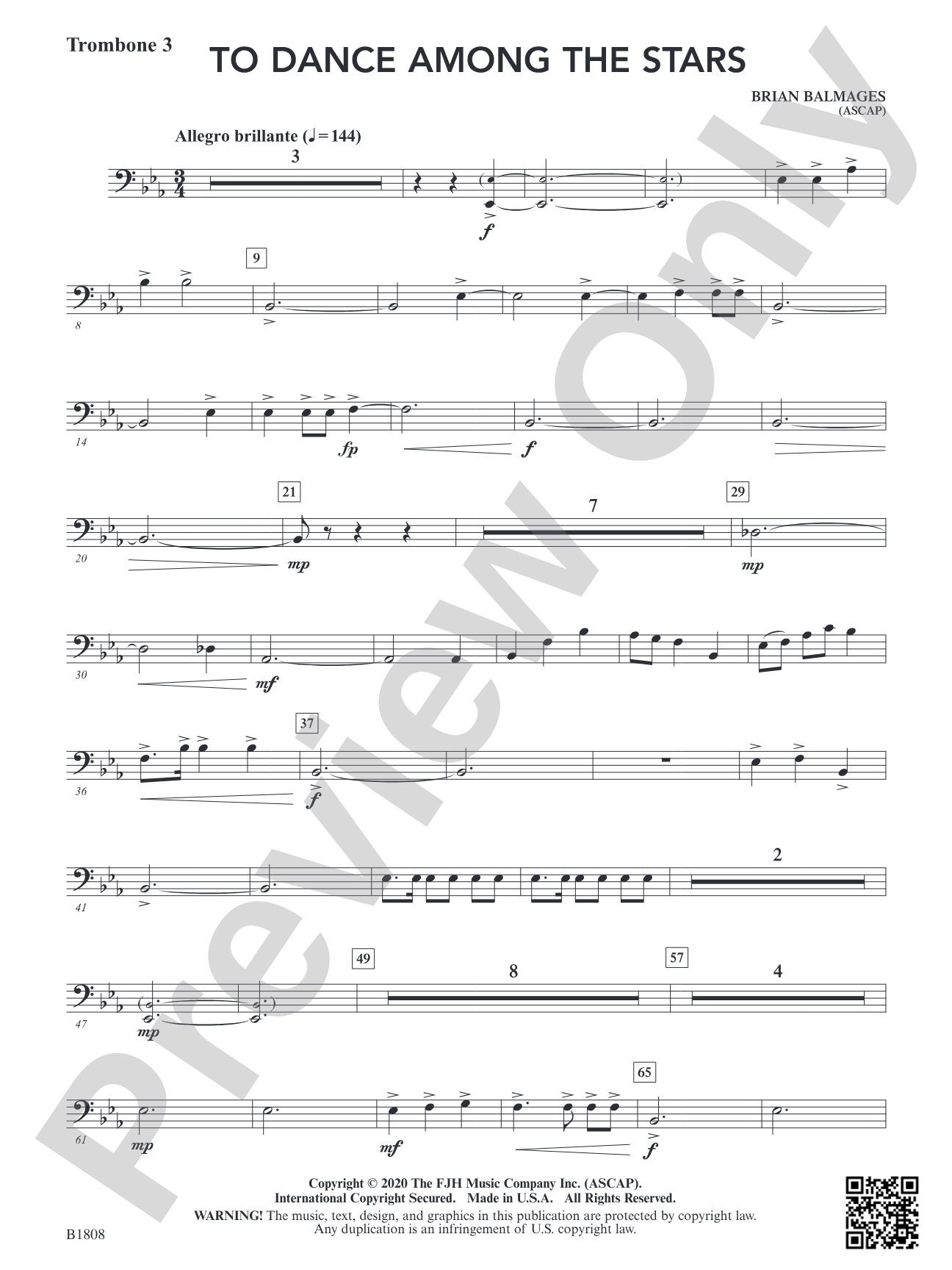 To Dance Among the Stars: Trombone 3