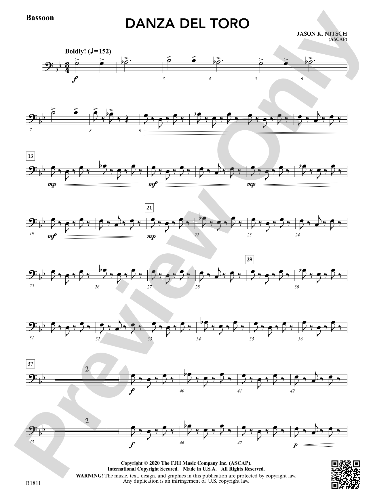 Danza del Toro: Bassoon