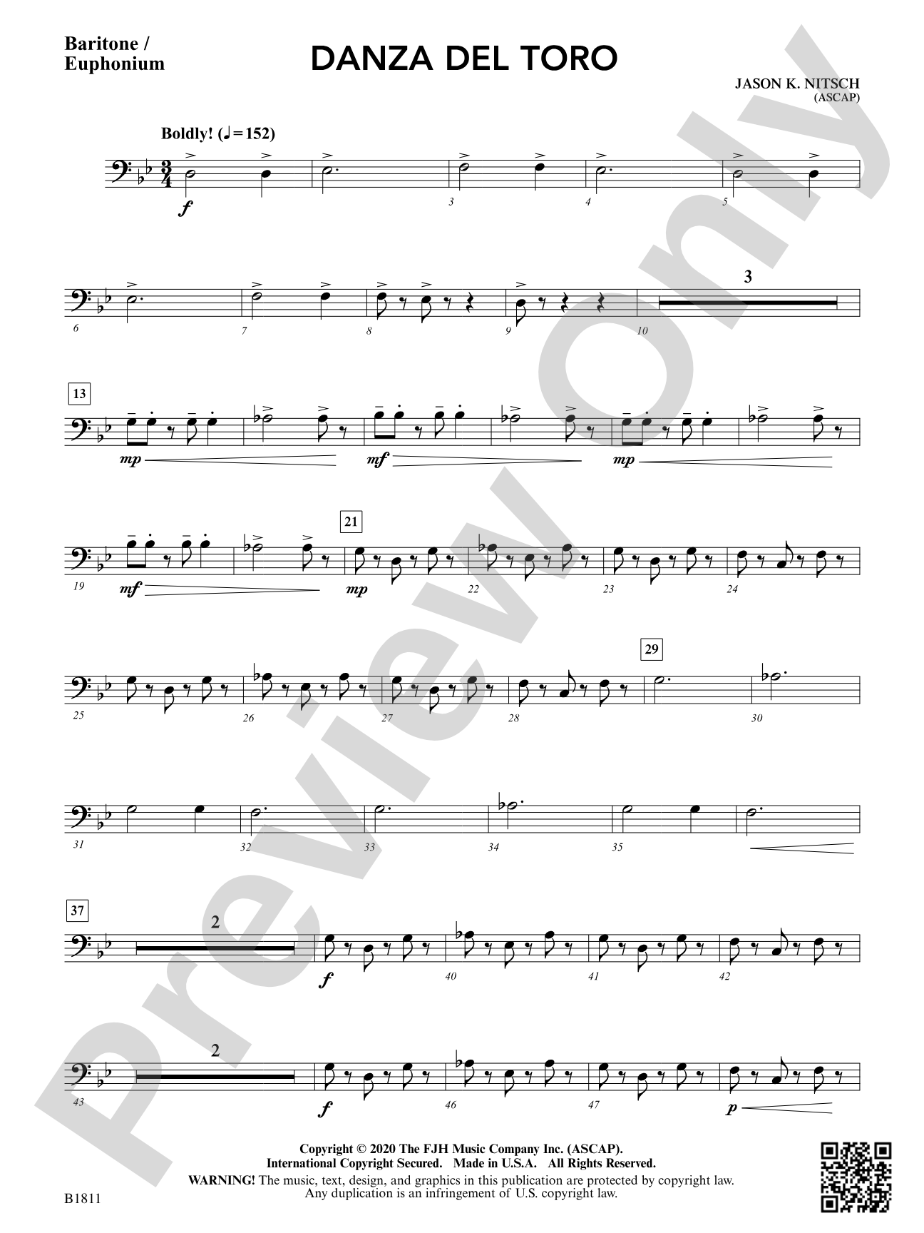 Danza del Toro: Baritone / Euphonium