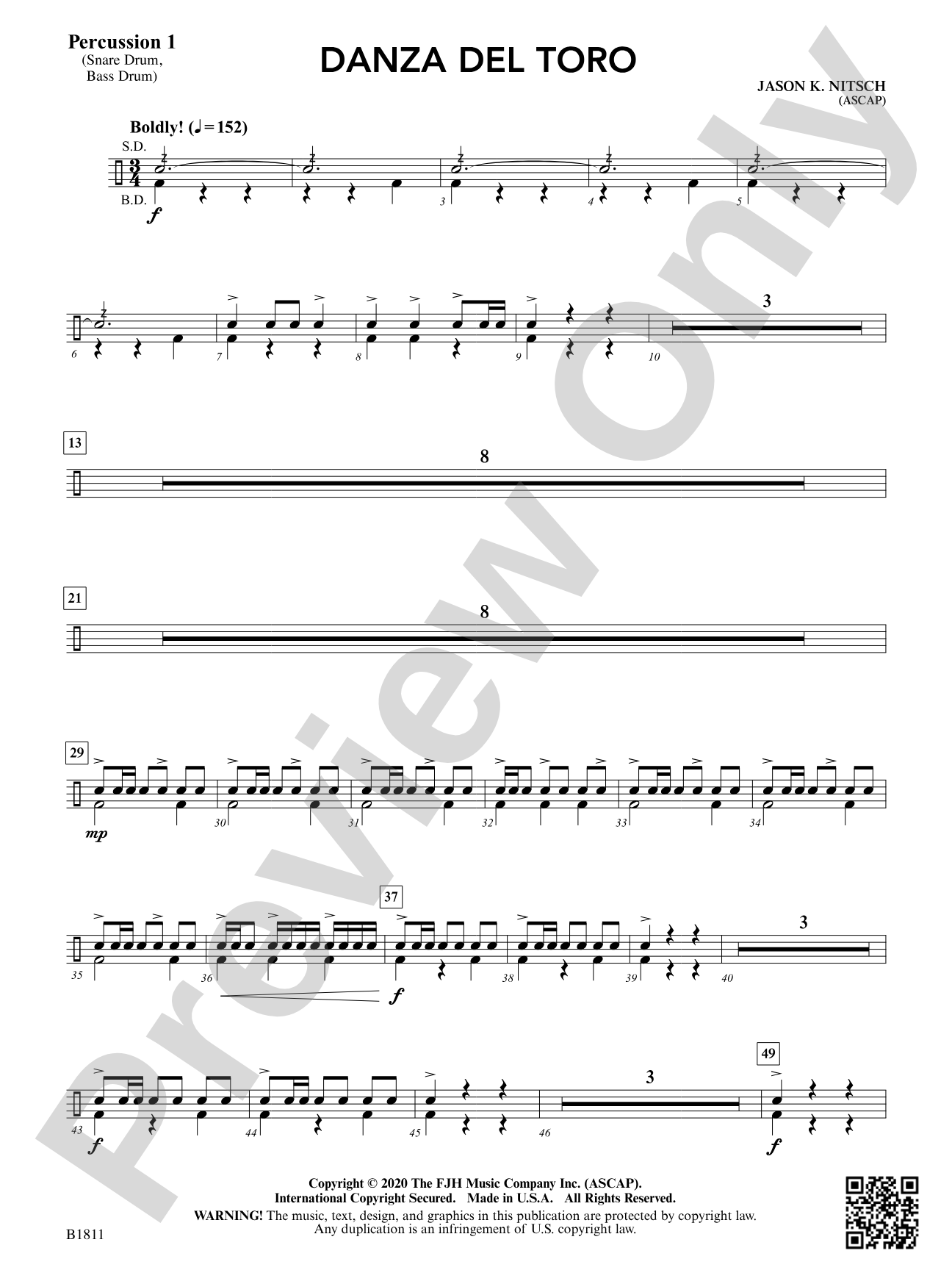 Danza del Toro: Percussion 1