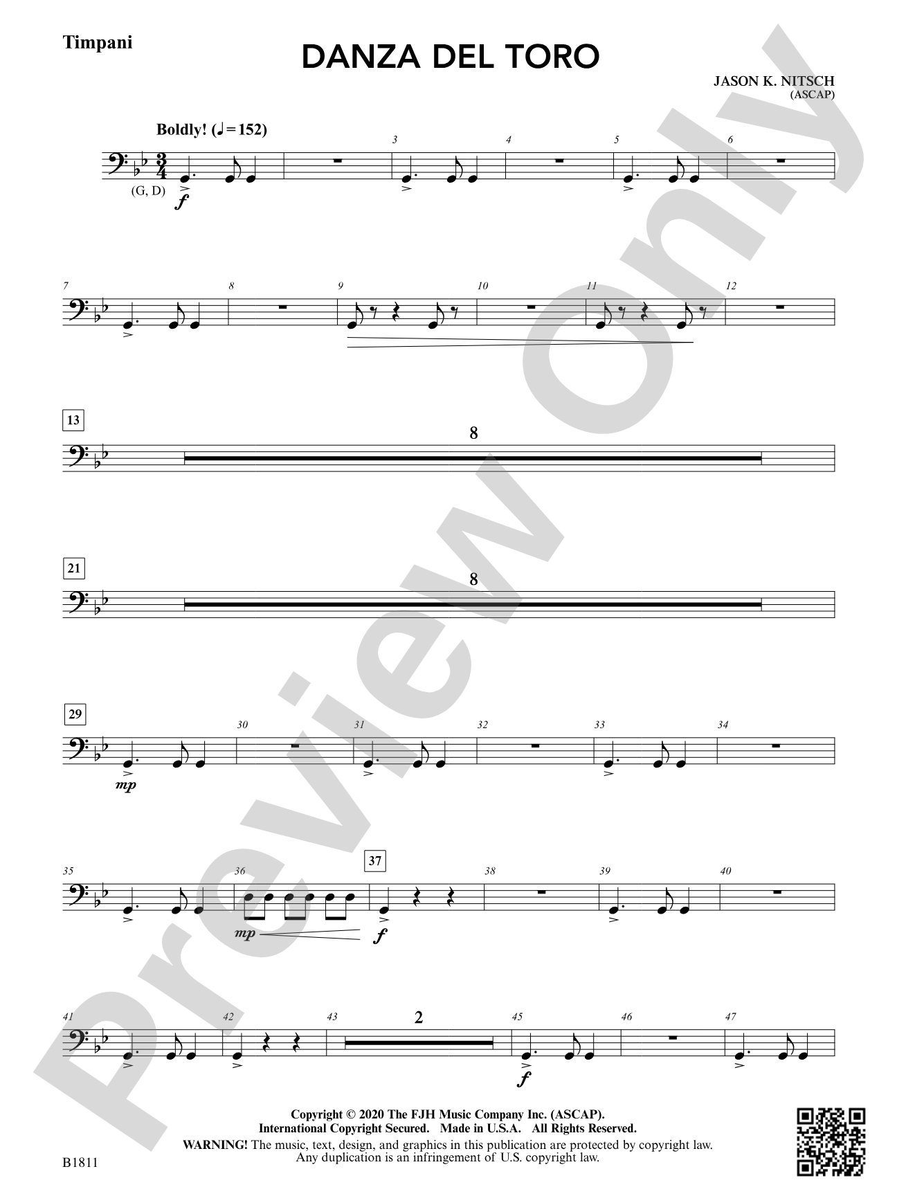 Danza del Toro: Timpani