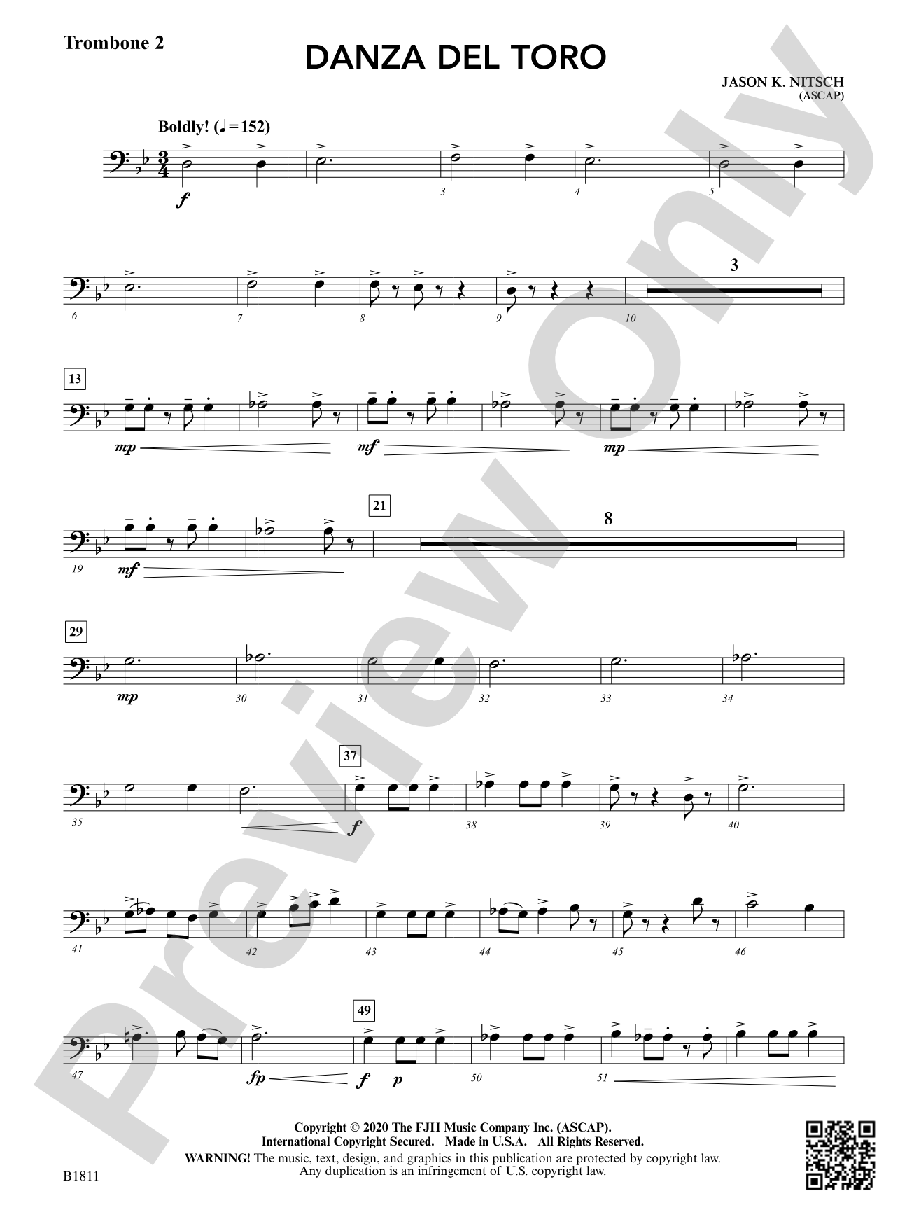 Danza del Toro: Trombone 2