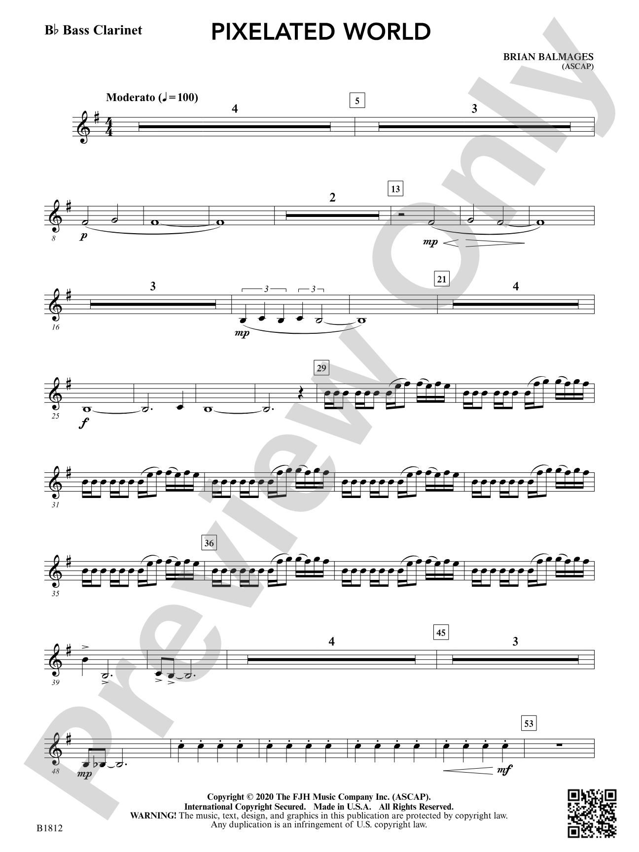 Pixelated World: B-flat Bass Clarinet