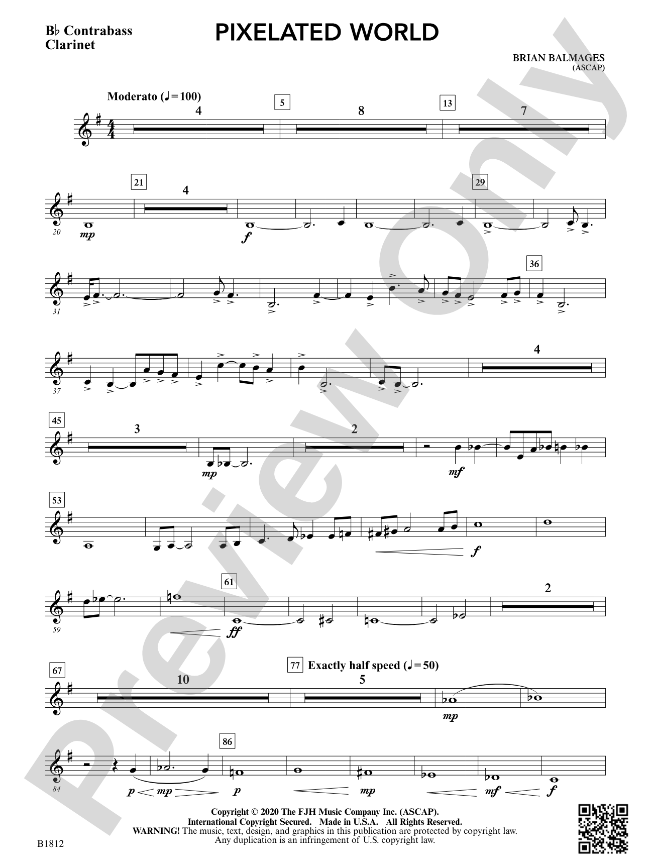 Pixelated World: B-flat Contrabass Clarinet
