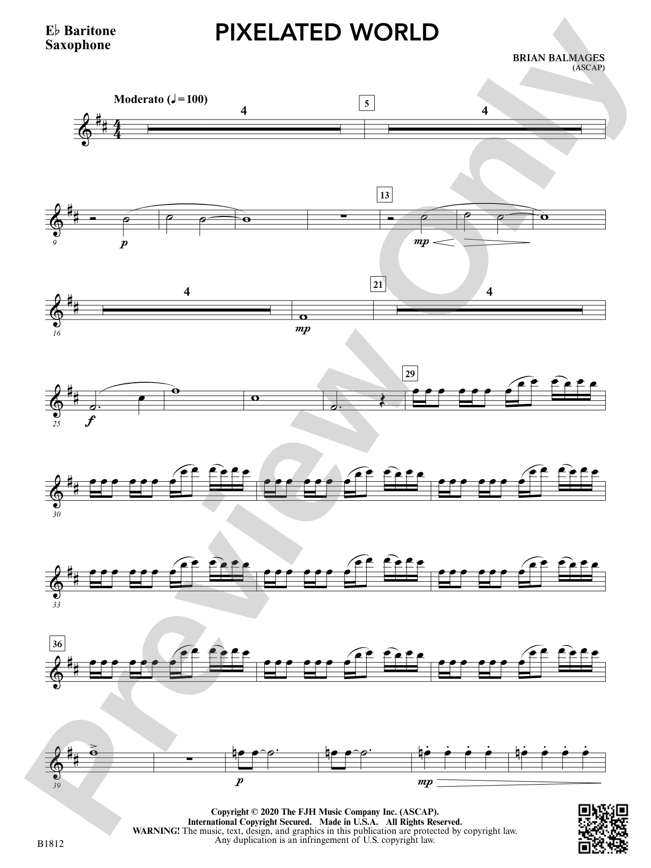 Pixelated World: E-flat Baritone Saxophone