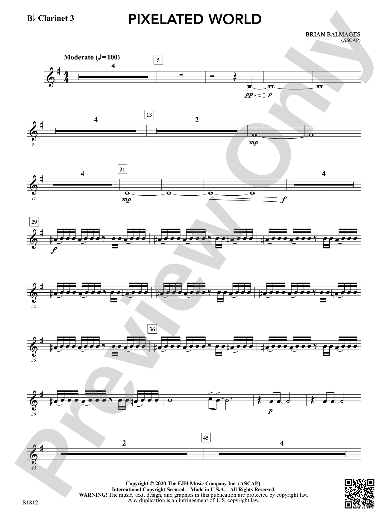 Pixelated World: B-flat Clarinet 3