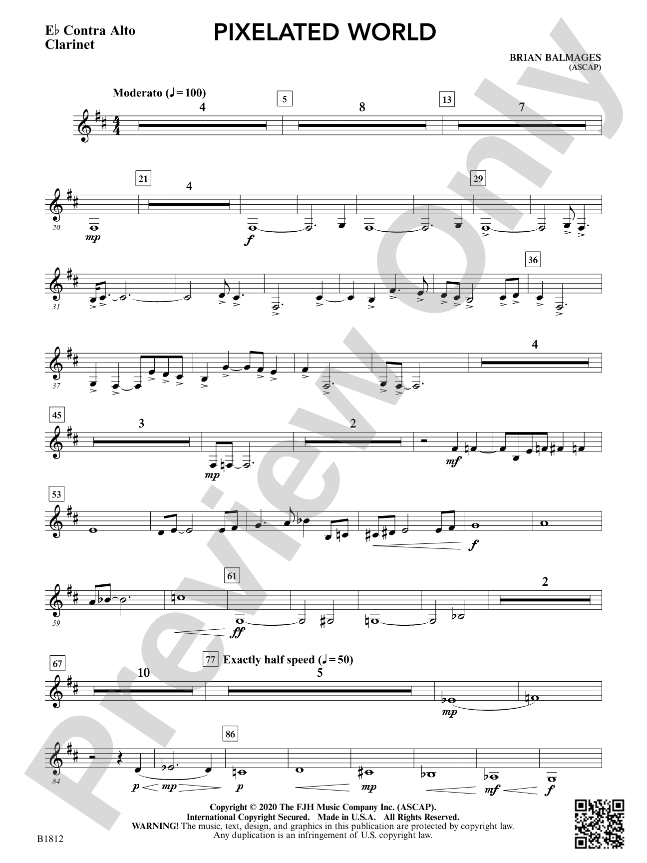 Pixelated World: E-flat Contra Alto Clarinet