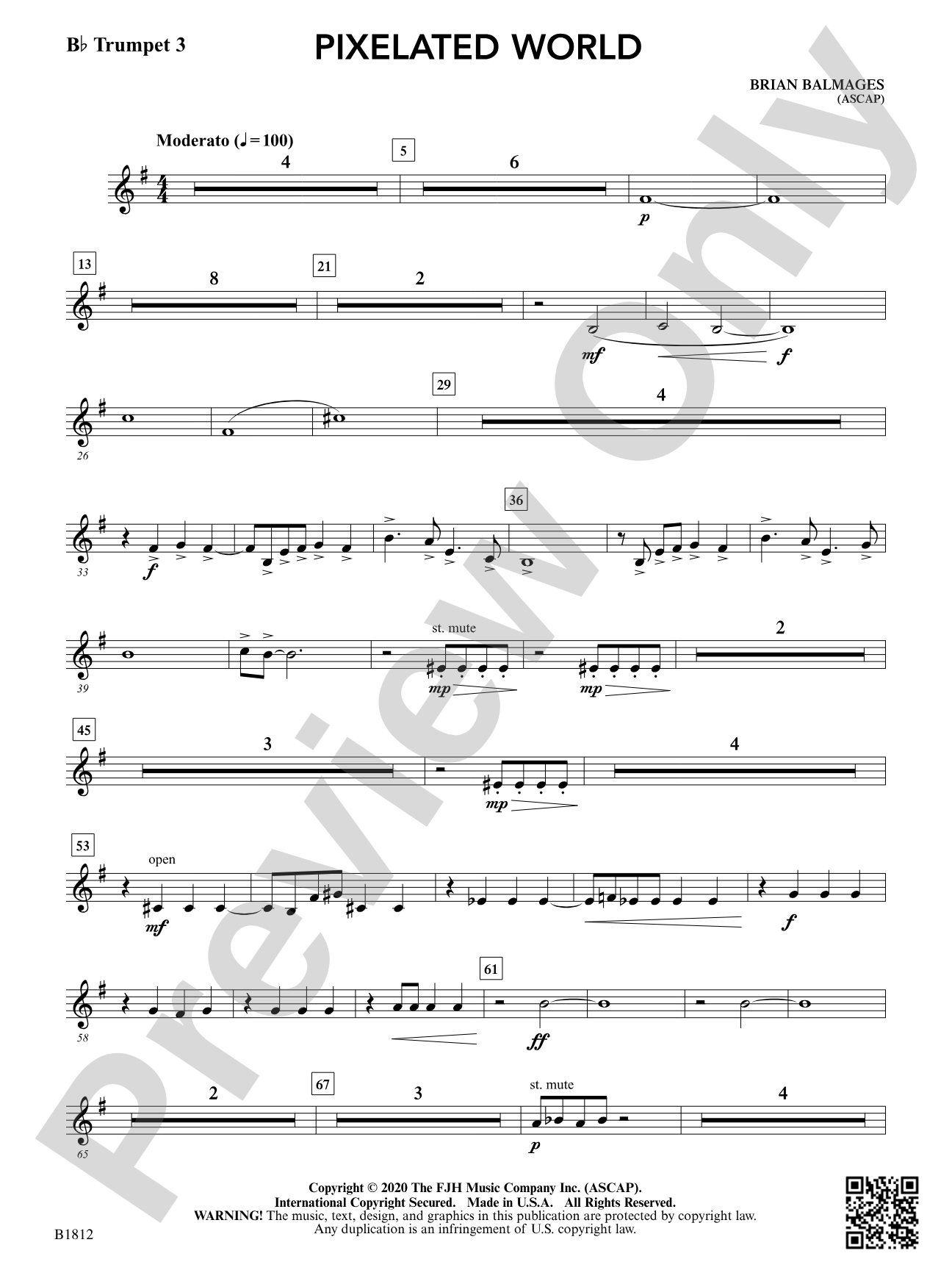 Pixelated World: B-flat Trumpet 3
