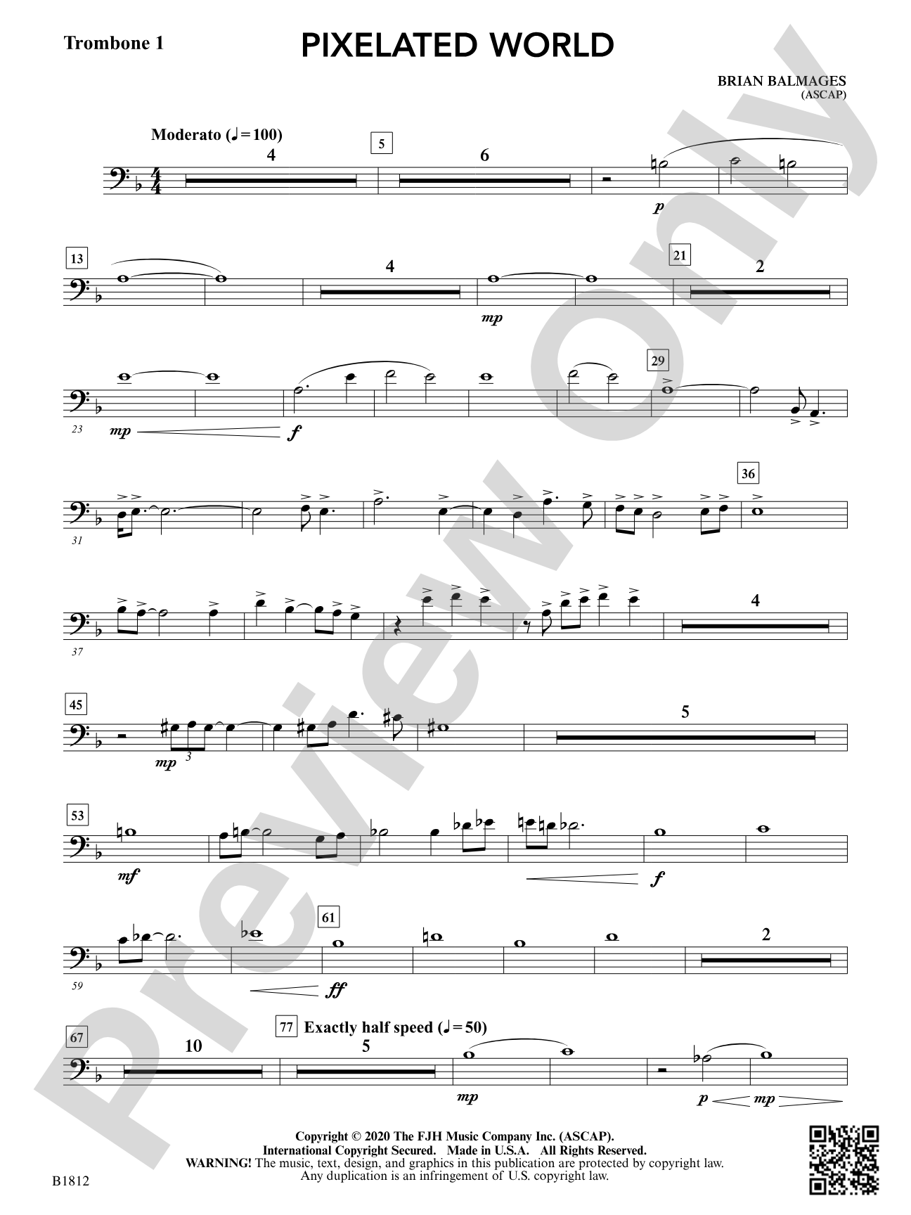 Pixelated World: Trombone 1