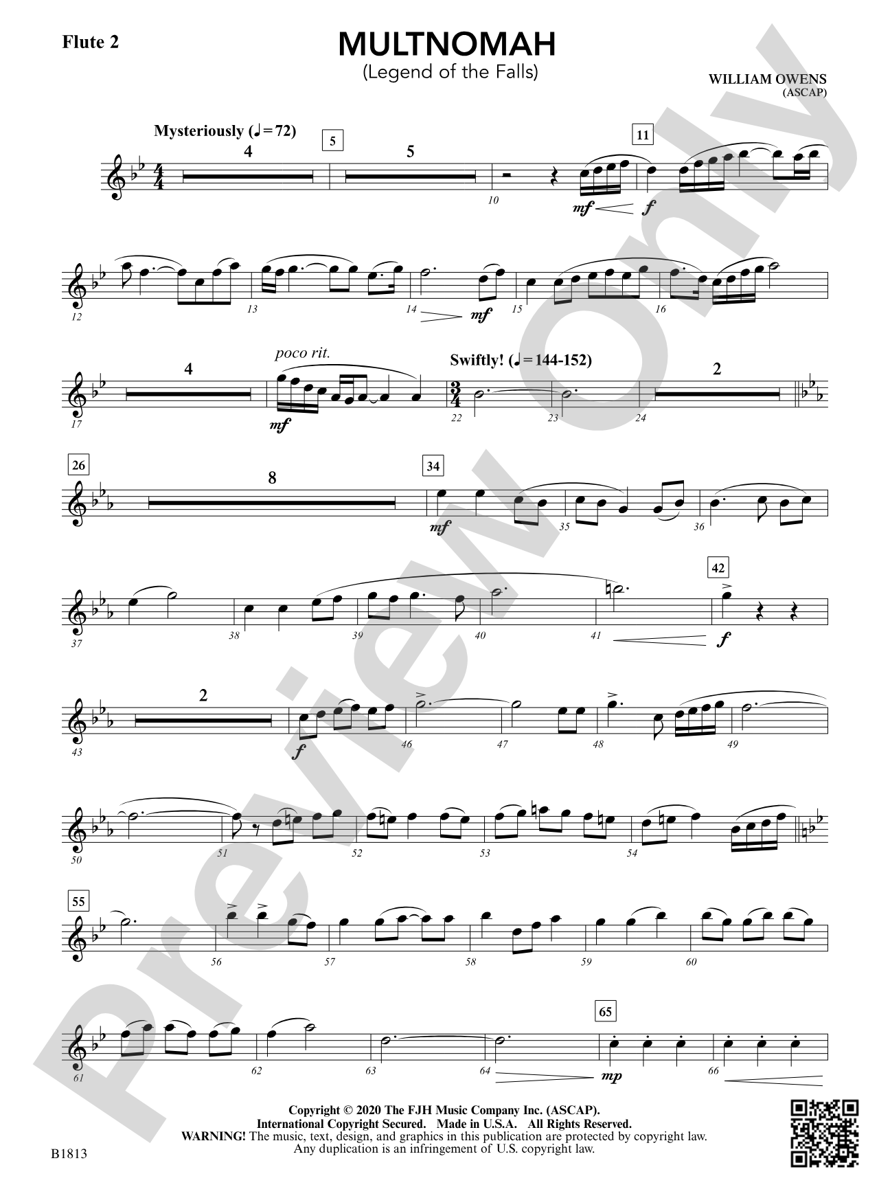 Multnomah (Legend of the Falls): Flute 2