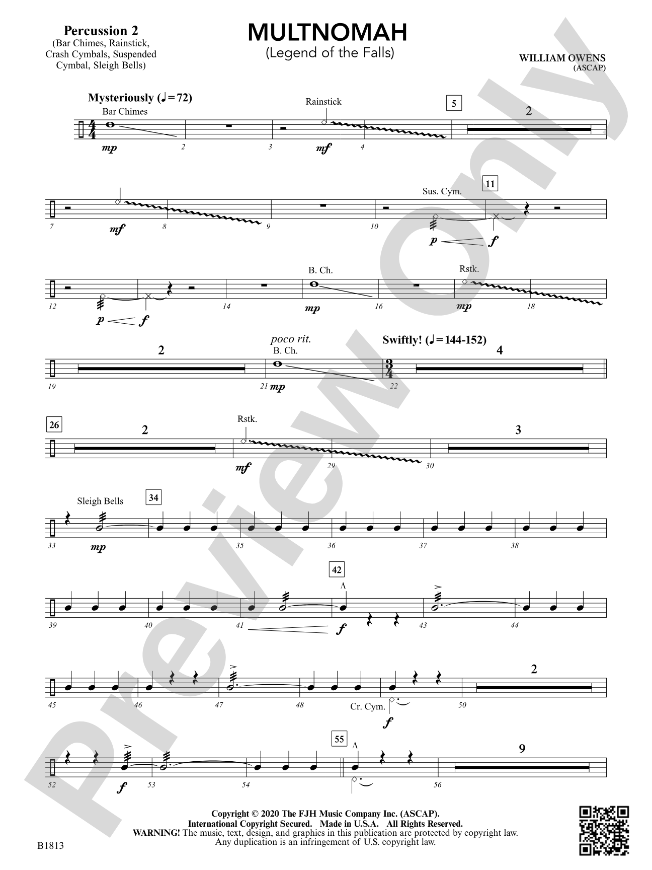 Multnomah (Legend of the Falls): Percussion 2