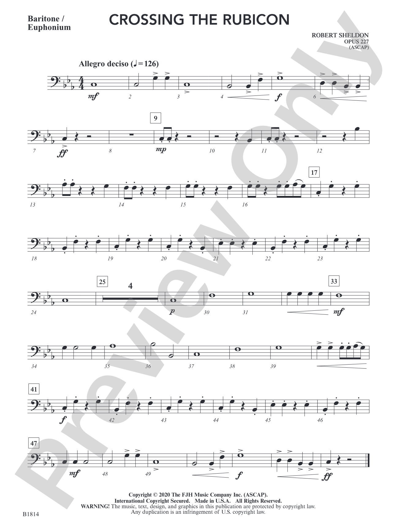 Crossing the Rubicon: Baritone / Euphonium
