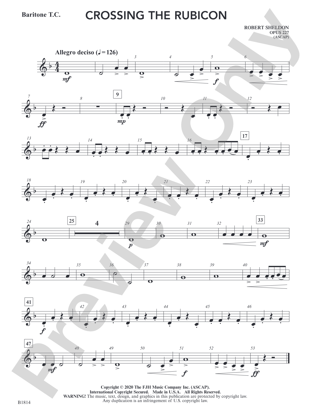 Crossing the Rubicon: Baritone T.C.