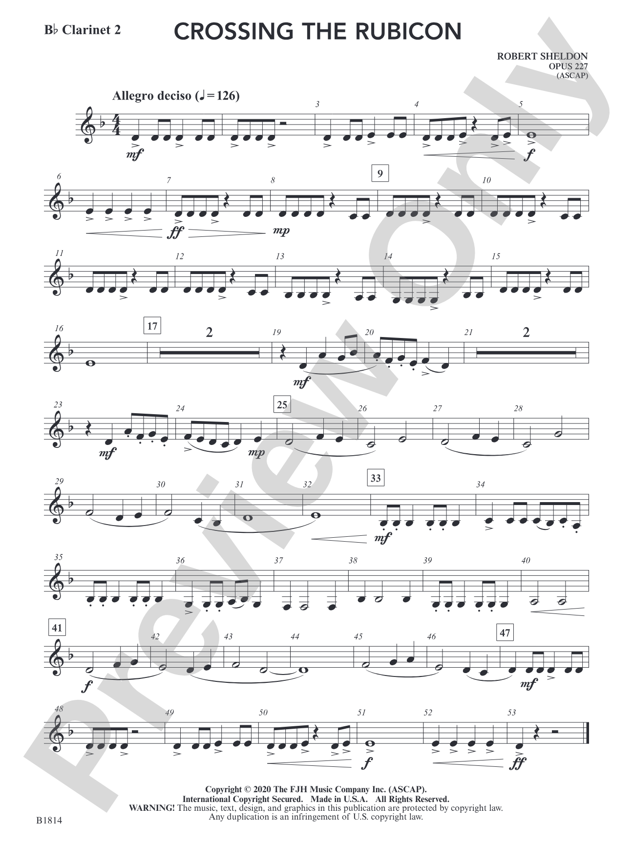Crossing the Rubicon: B-flat Clarinet 2