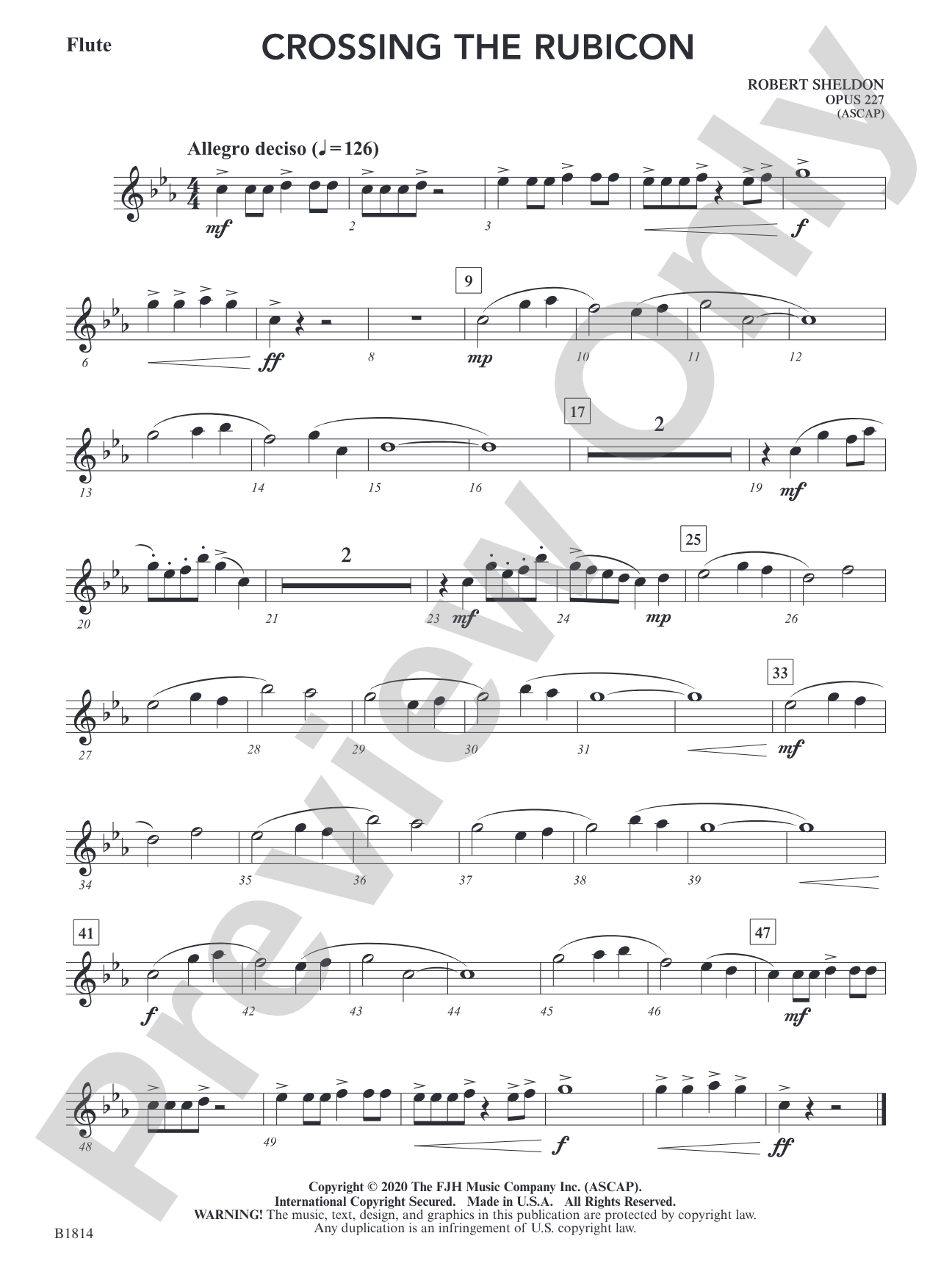 Crossing the Rubicon: Flute