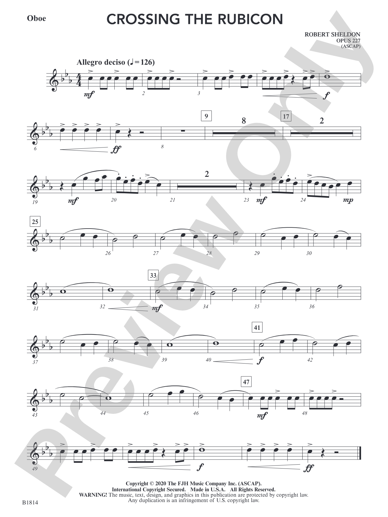 Crossing the Rubicon: Oboe