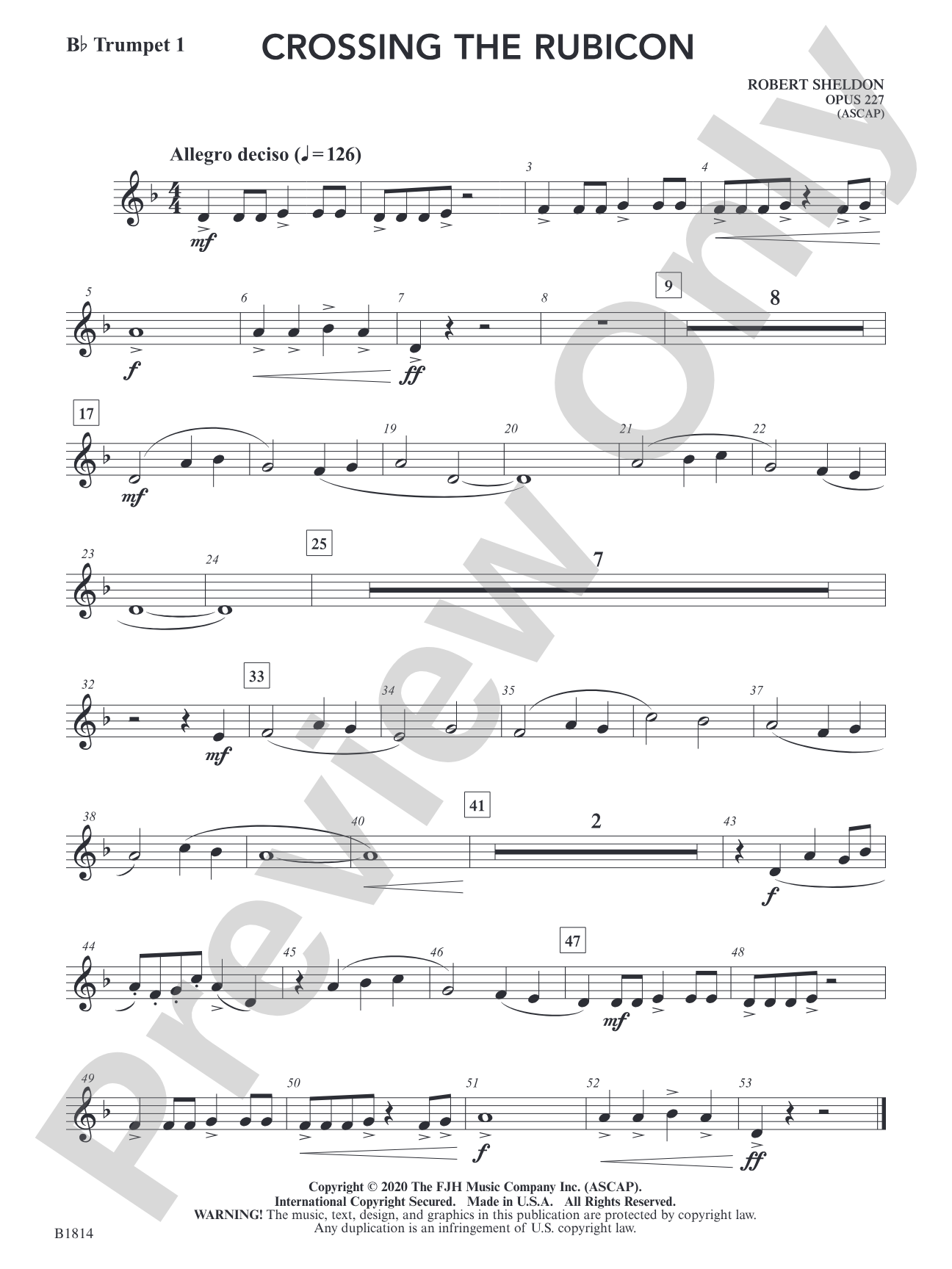 Crossing the Rubicon: B-flat Trumpet 1