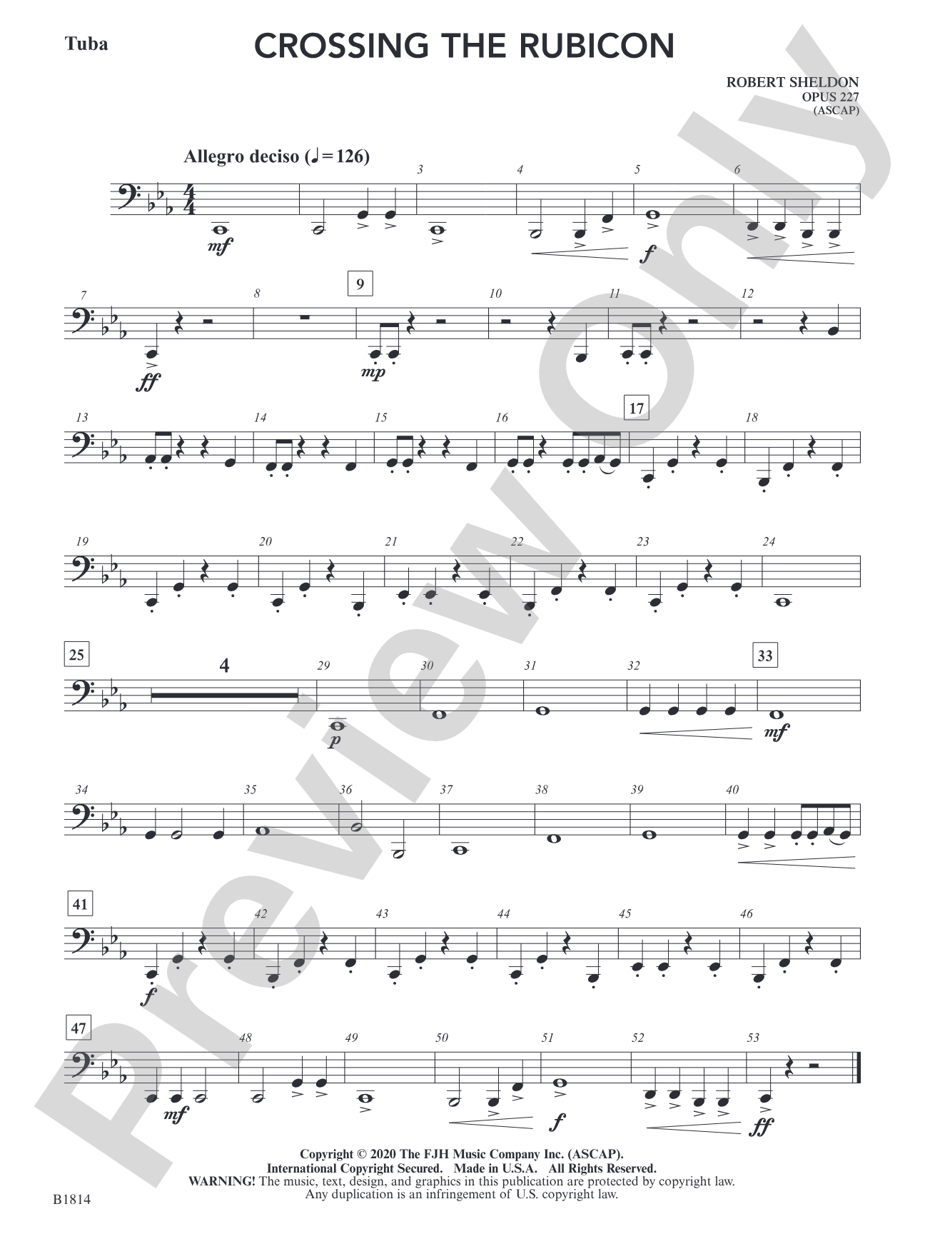 Crossing the Rubicon: Tuba