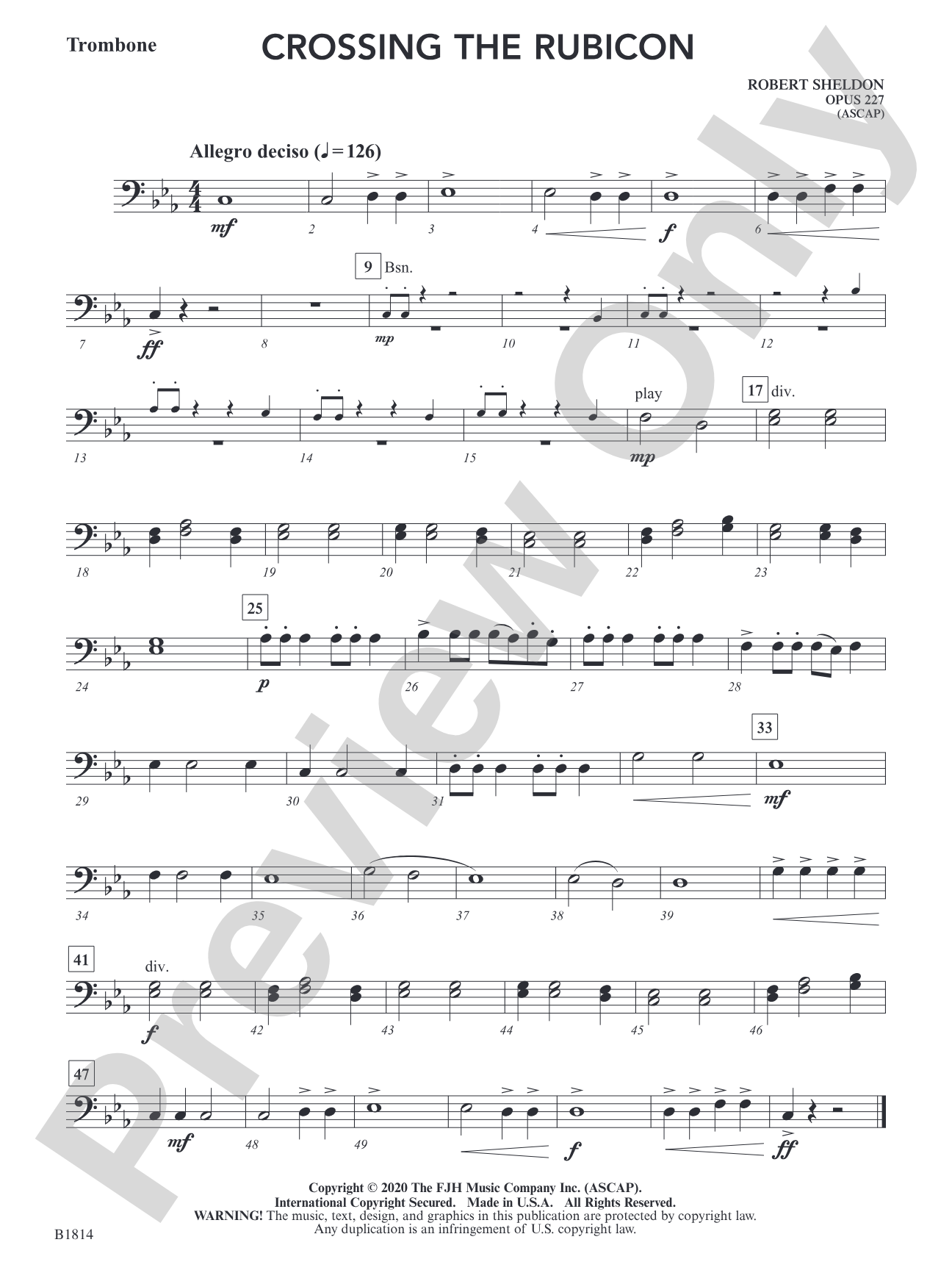 Crossing the Rubicon: Trombone