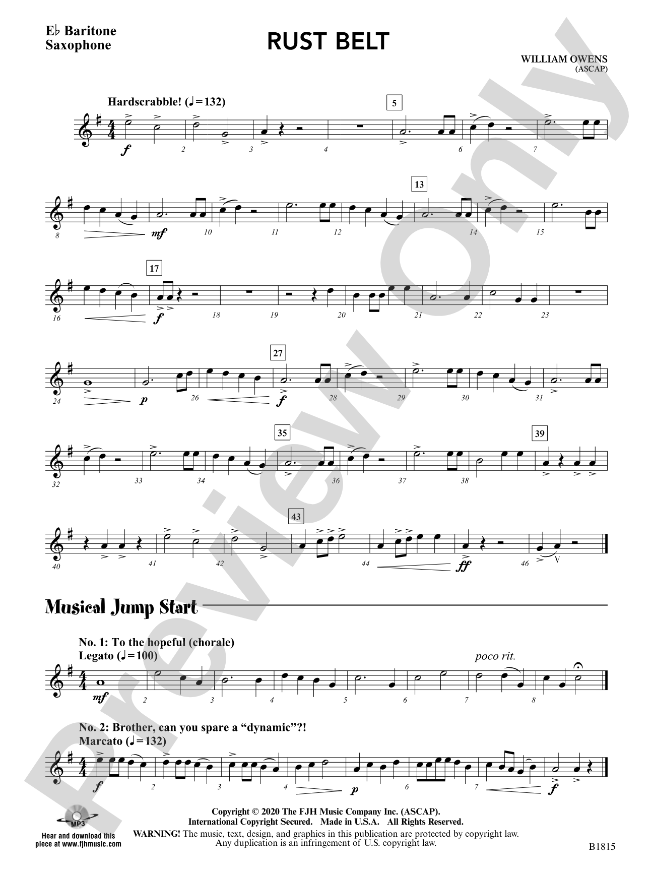 Rust Belt: E-flat Baritone Saxophone