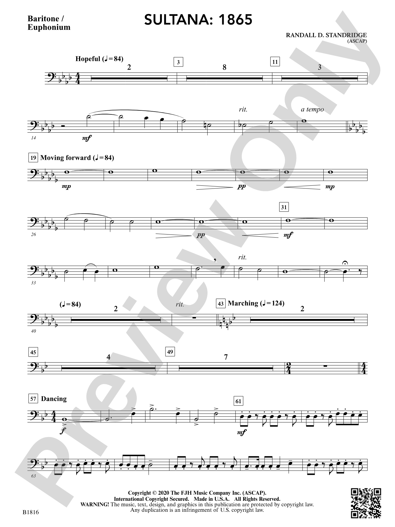 Sultana: 1865: Baritone / Euphonium