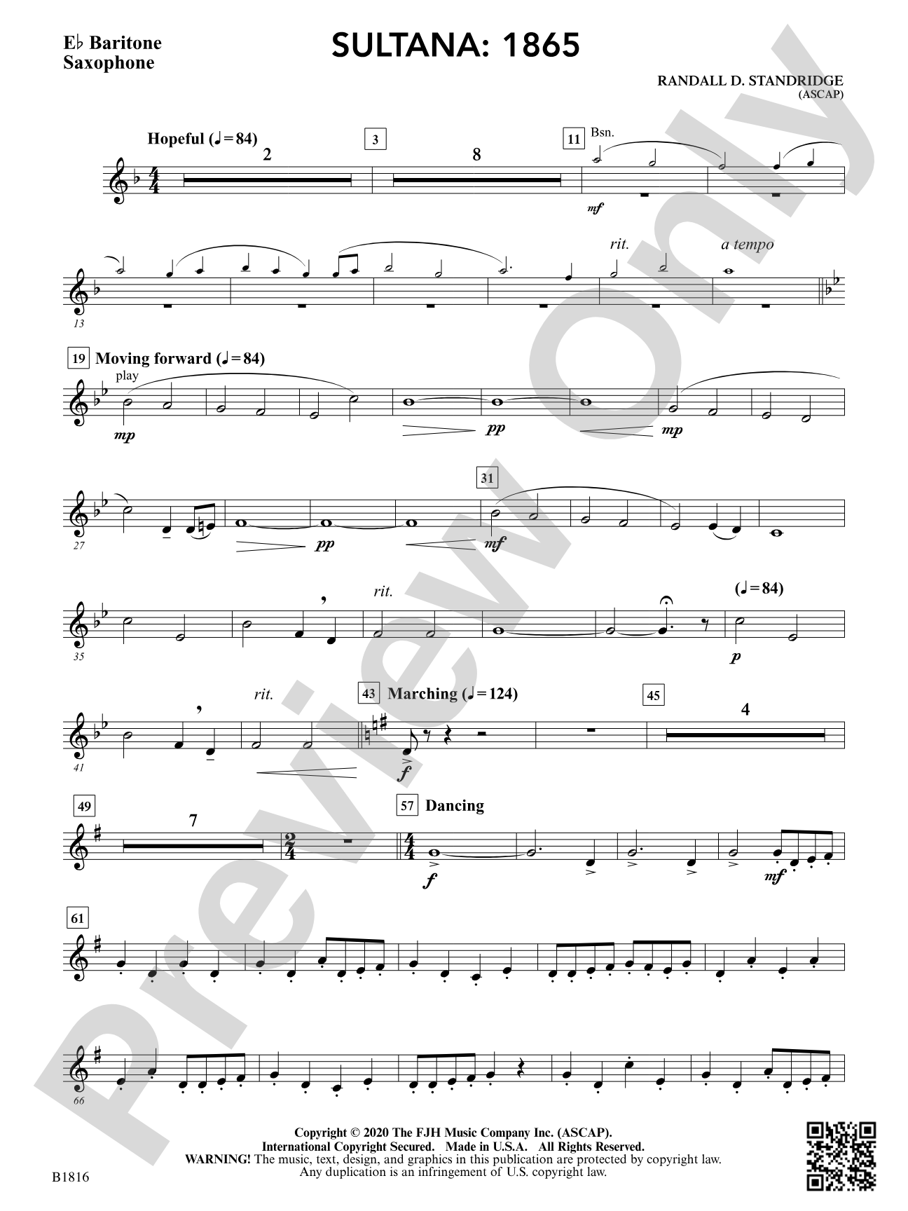 Sultana: 1865: E-flat Baritone Saxophone