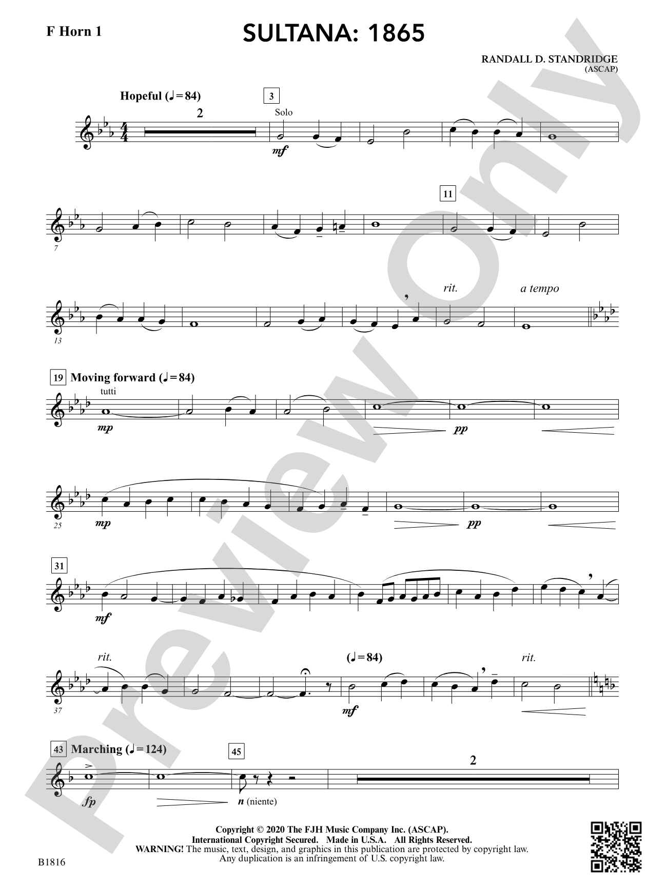 Sultana: 1865: F Horn 1