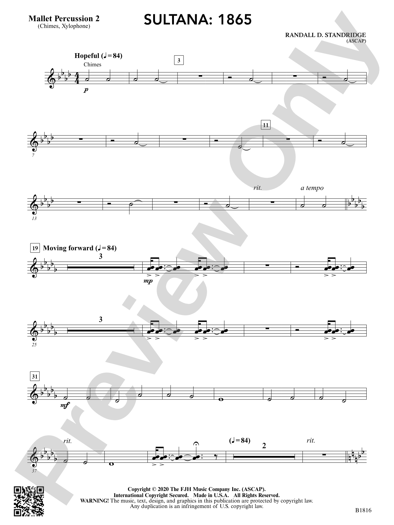 Sultana: 1865: Mallet Percussion 2