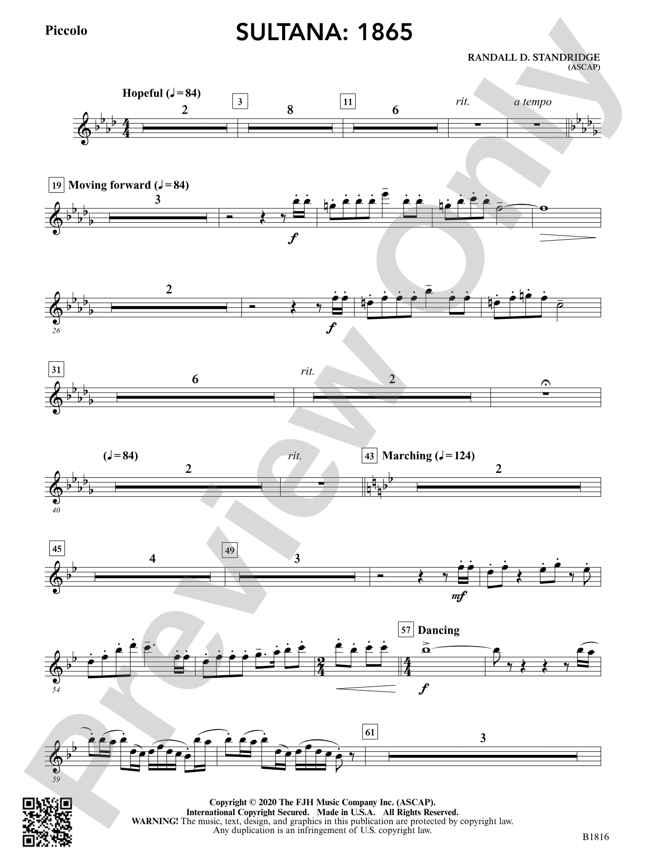 Sultana: 1865: Piccolo