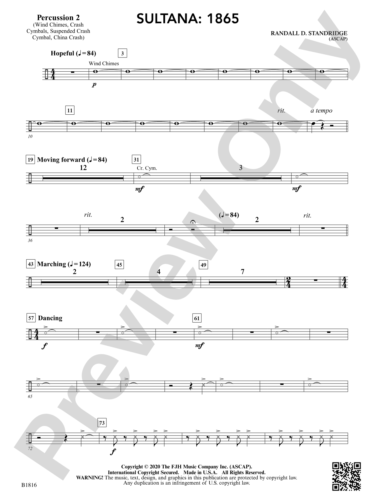 Sultana: 1865: Percussion 2