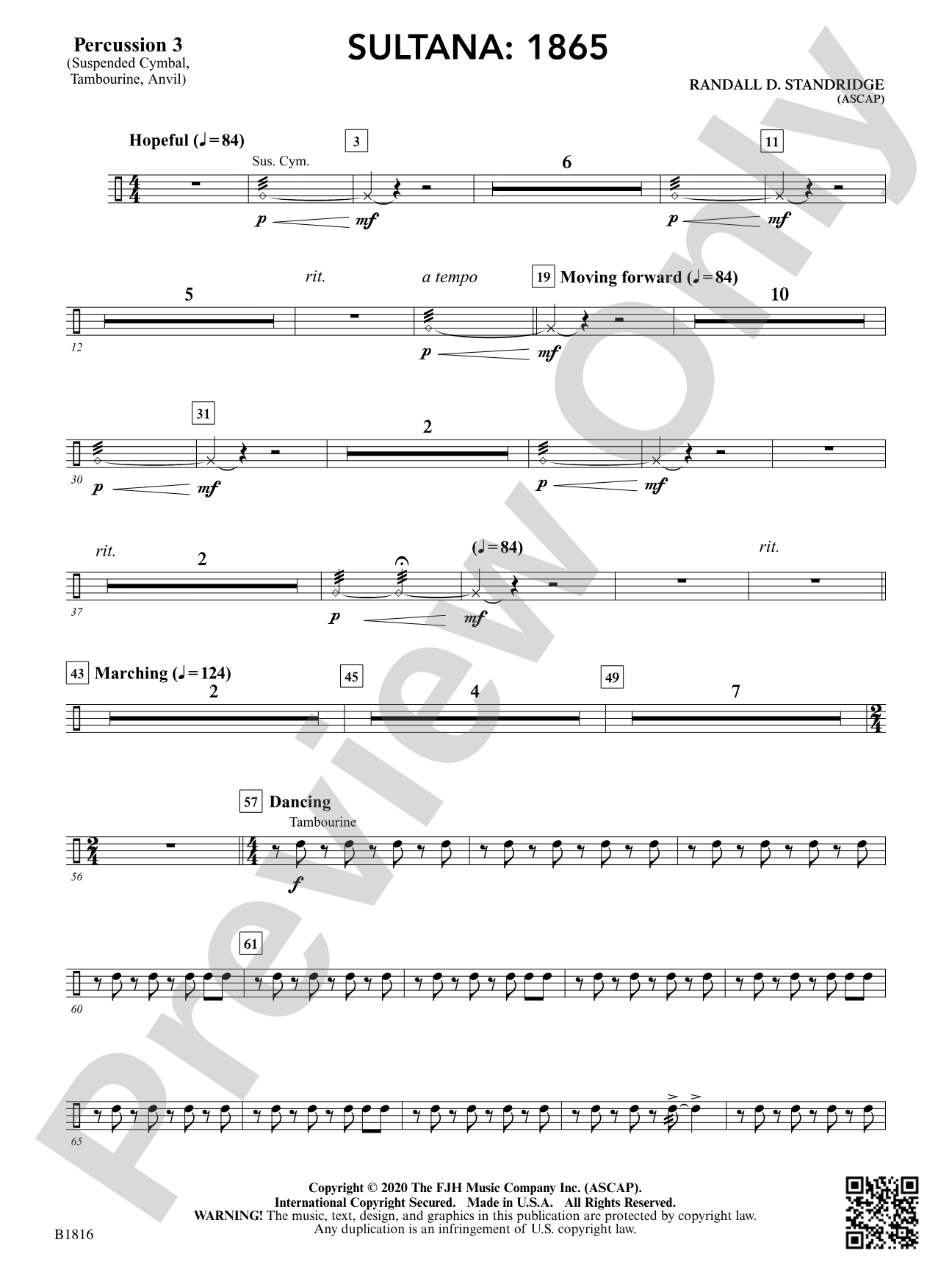 Sultana: 1865: Percussion 3