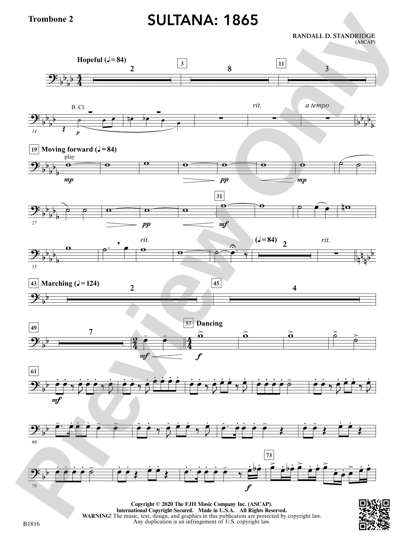 Sultana: 1865: Trombone 2