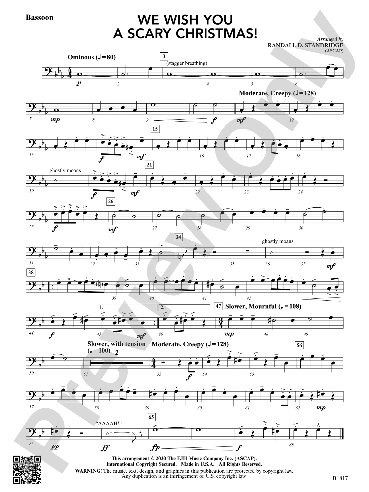 We Wish You a Scary Christmas!: Bassoon