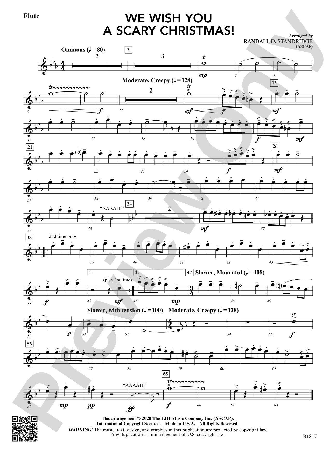 We Wish You a Scary Christmas!: Flute