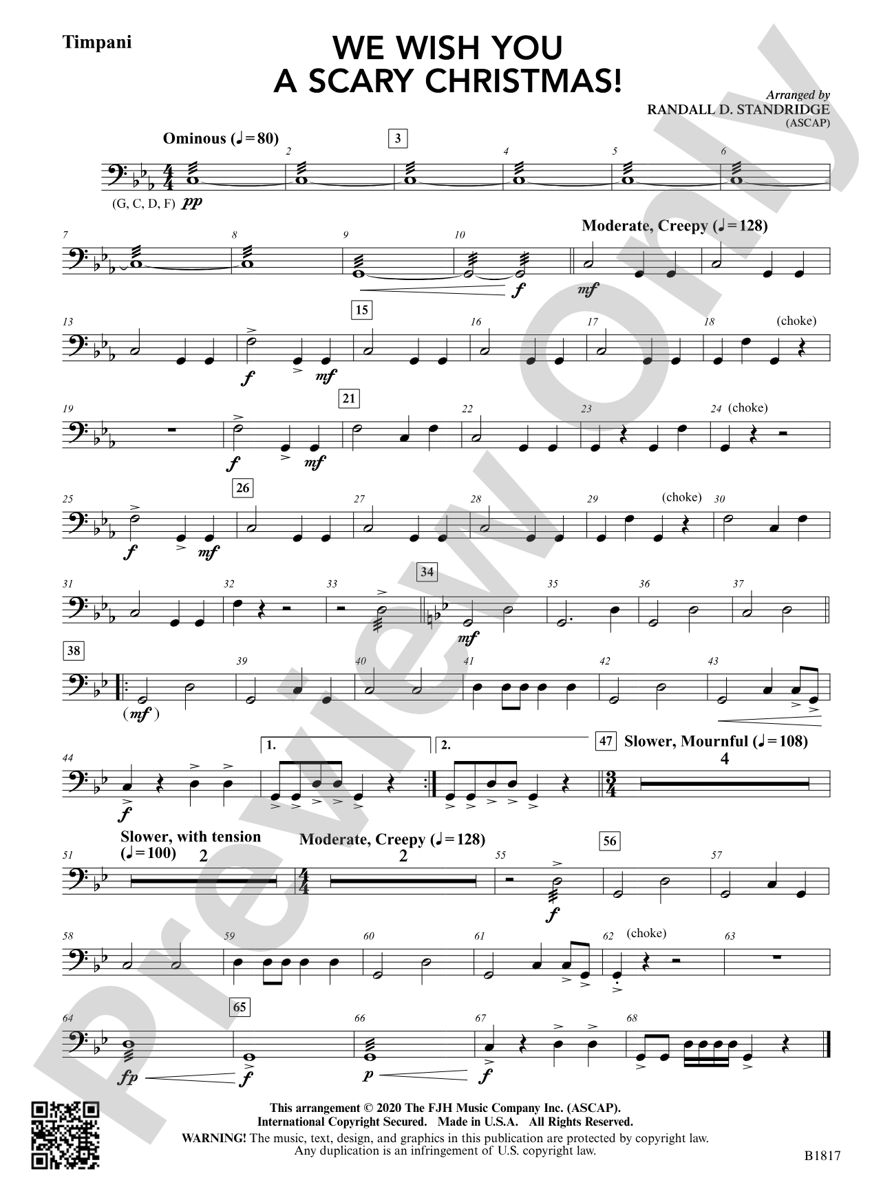 We Wish You a Scary Christmas!: Timpani (opt.)